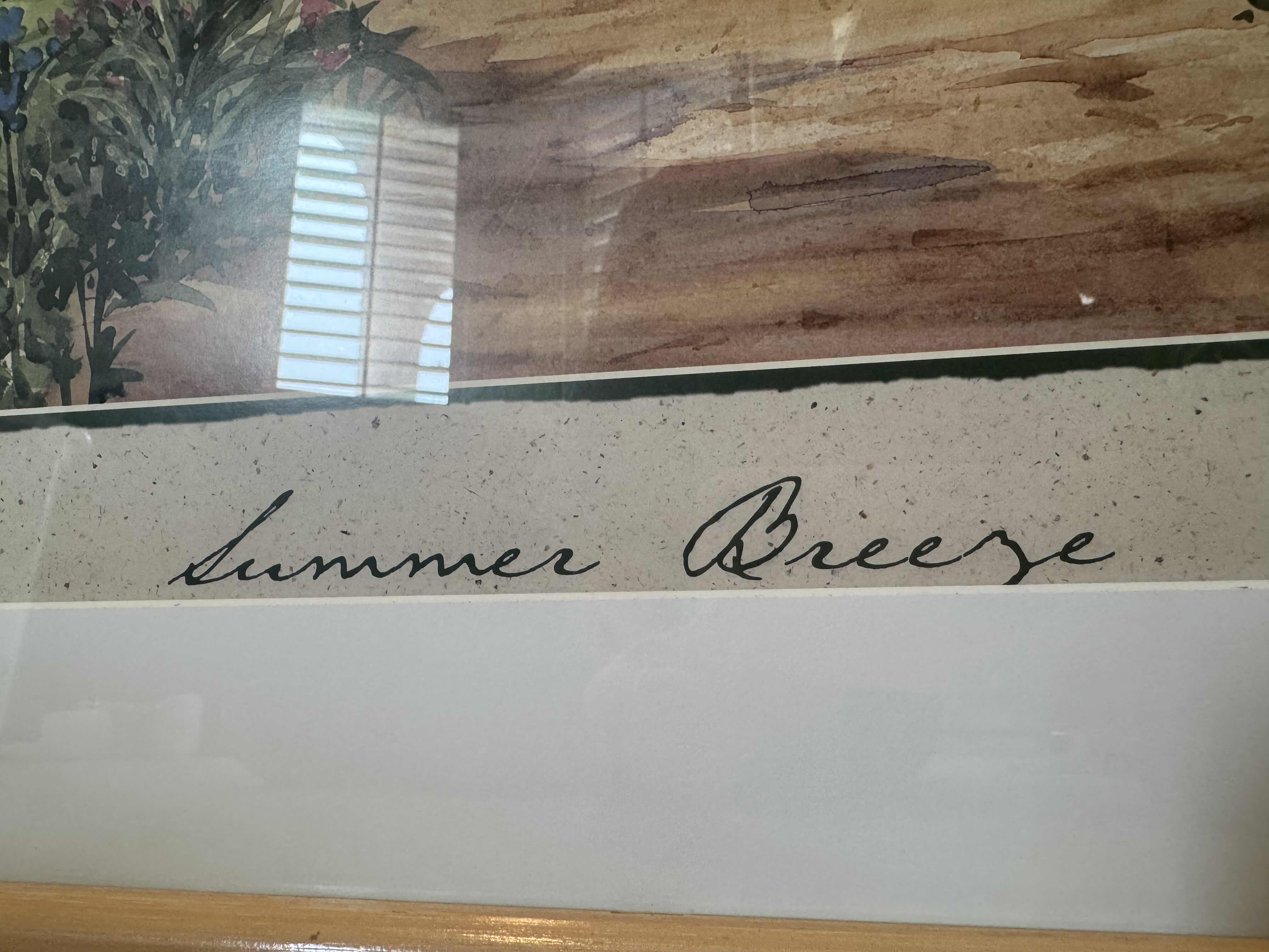 Photo 1 of VINTAGE WOOD FRAMED ART PRINT SUMMER BREEZE BY MARY DELOYHT-ARENDT
W34” X L27.5”

