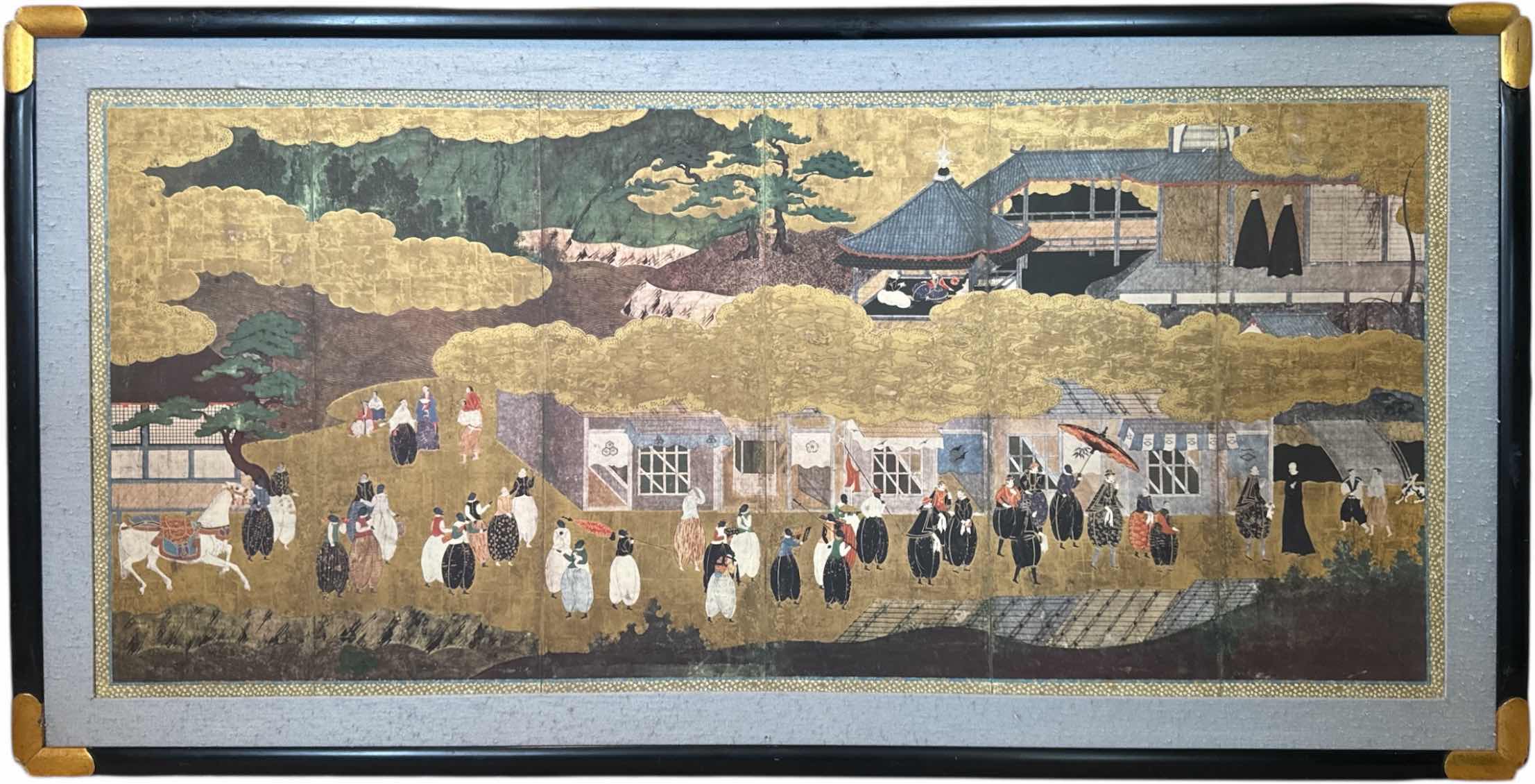 Photo 1 of VINTAGE BLACK WOODEN FRAMED ART PRINT PORTUGUESE VISITORS ARRIVING IN JAPAN
W47” X L24”

$100