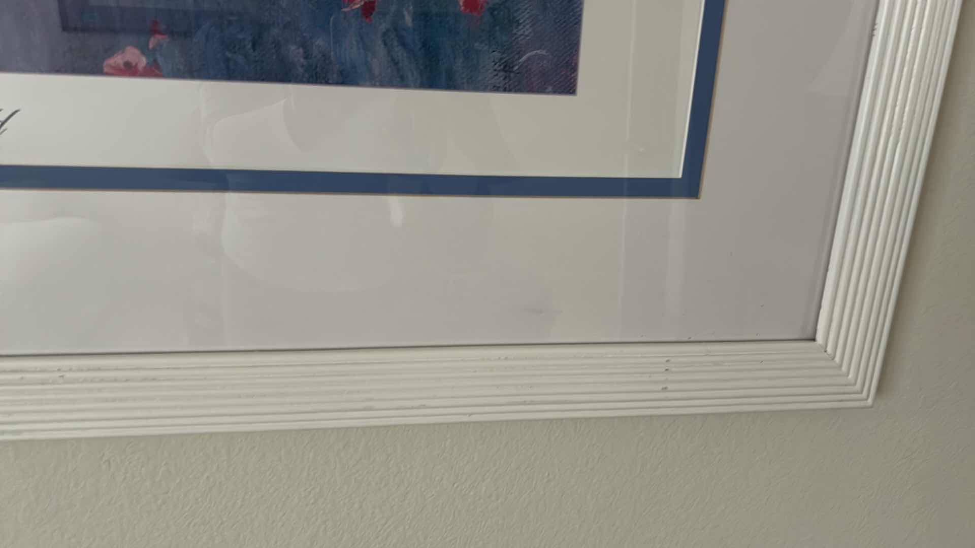 Photo 1 of WHITE FRAMED ART PRINT " ACROSS THE POPPY FIELD" 46" X 33"