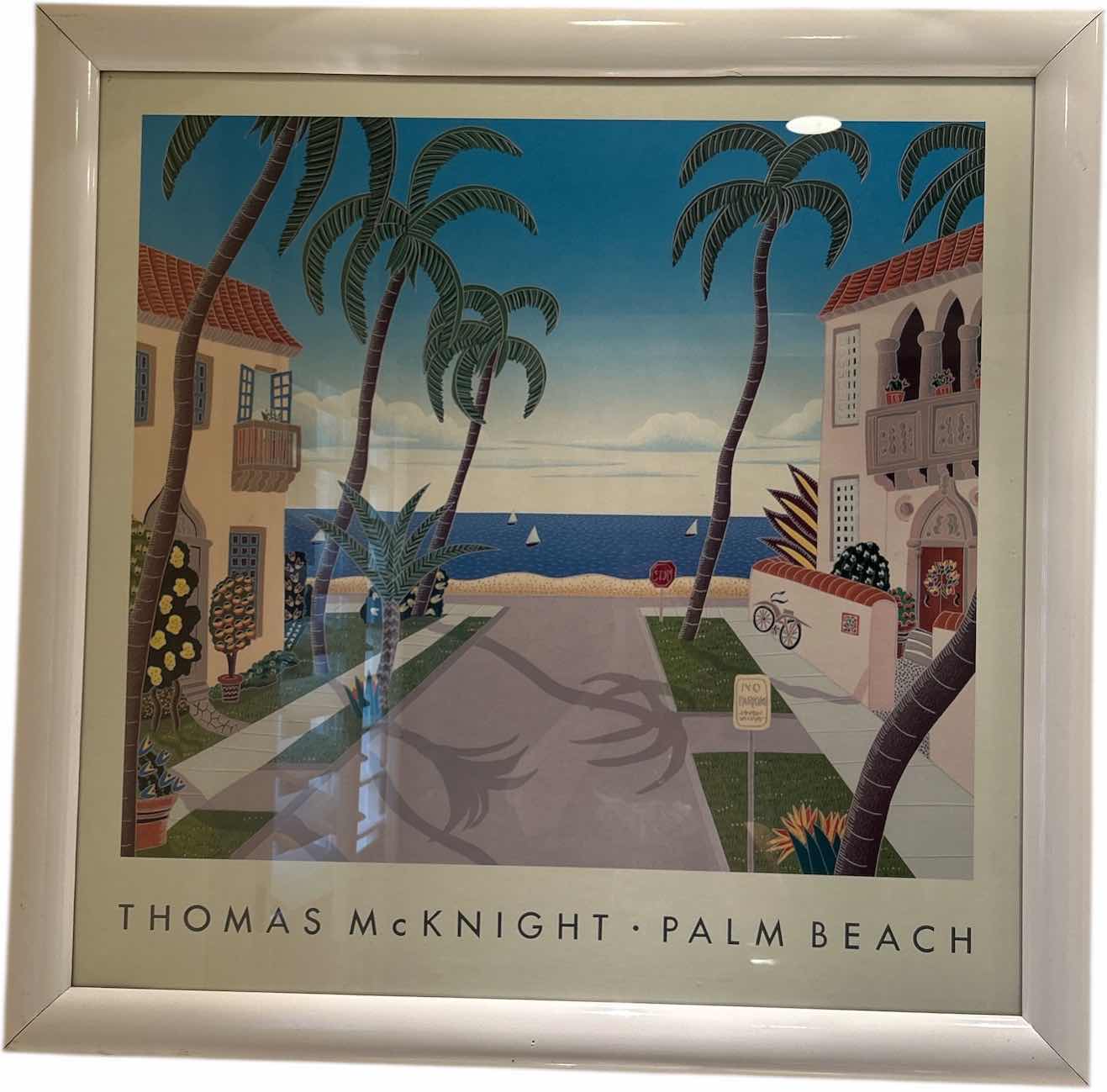 Photo 1 of WHITE FRAMED THOMAS MCKNIGHT PALM BEACH ARTWORK 30” x H30”