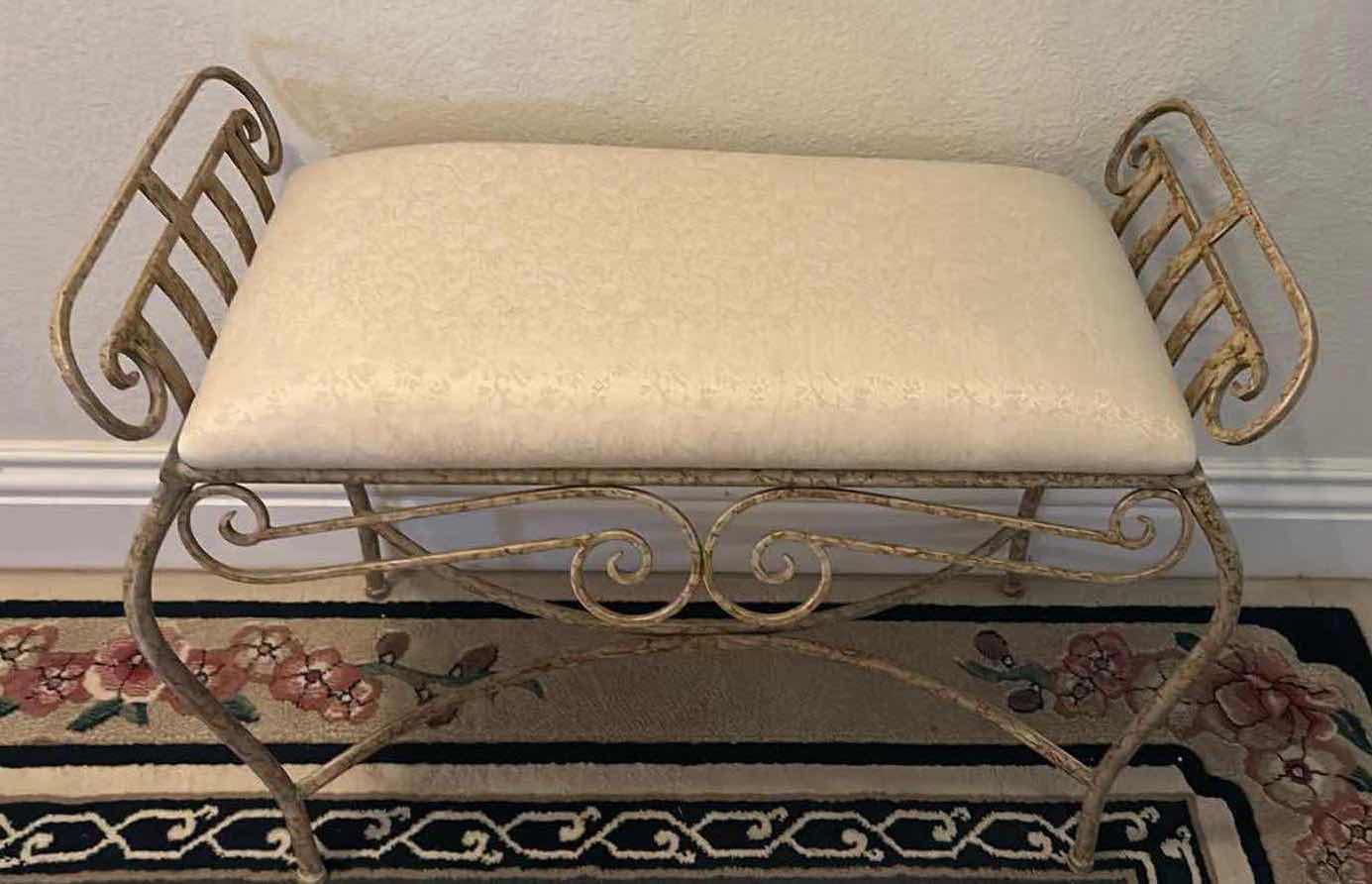 Photo 1 of VINTAGE MID CENTURY VANITY CHAIR 28" X 12" H 18"