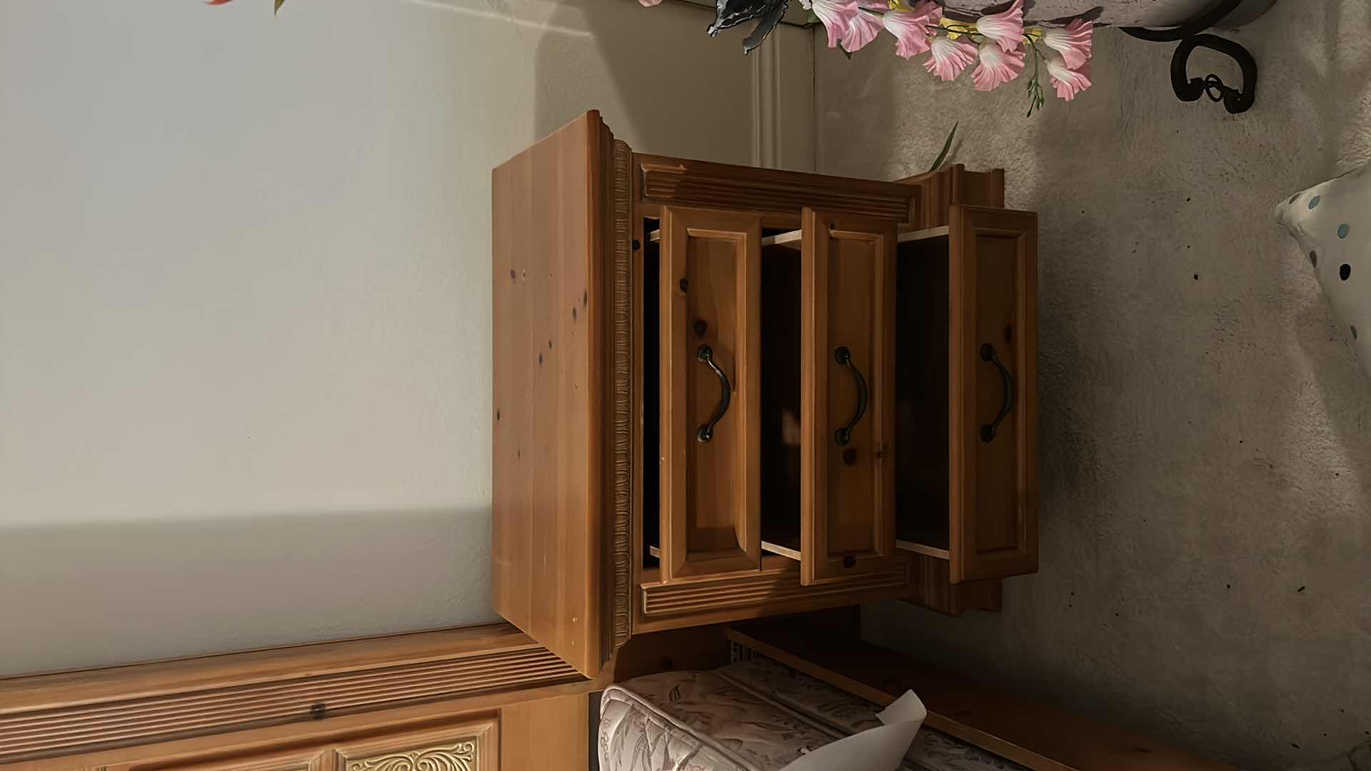 Photo 1 of 3 DRAWER KNOTTY PINE NIGHTSTAND 30” x 17” x H30 1/2”