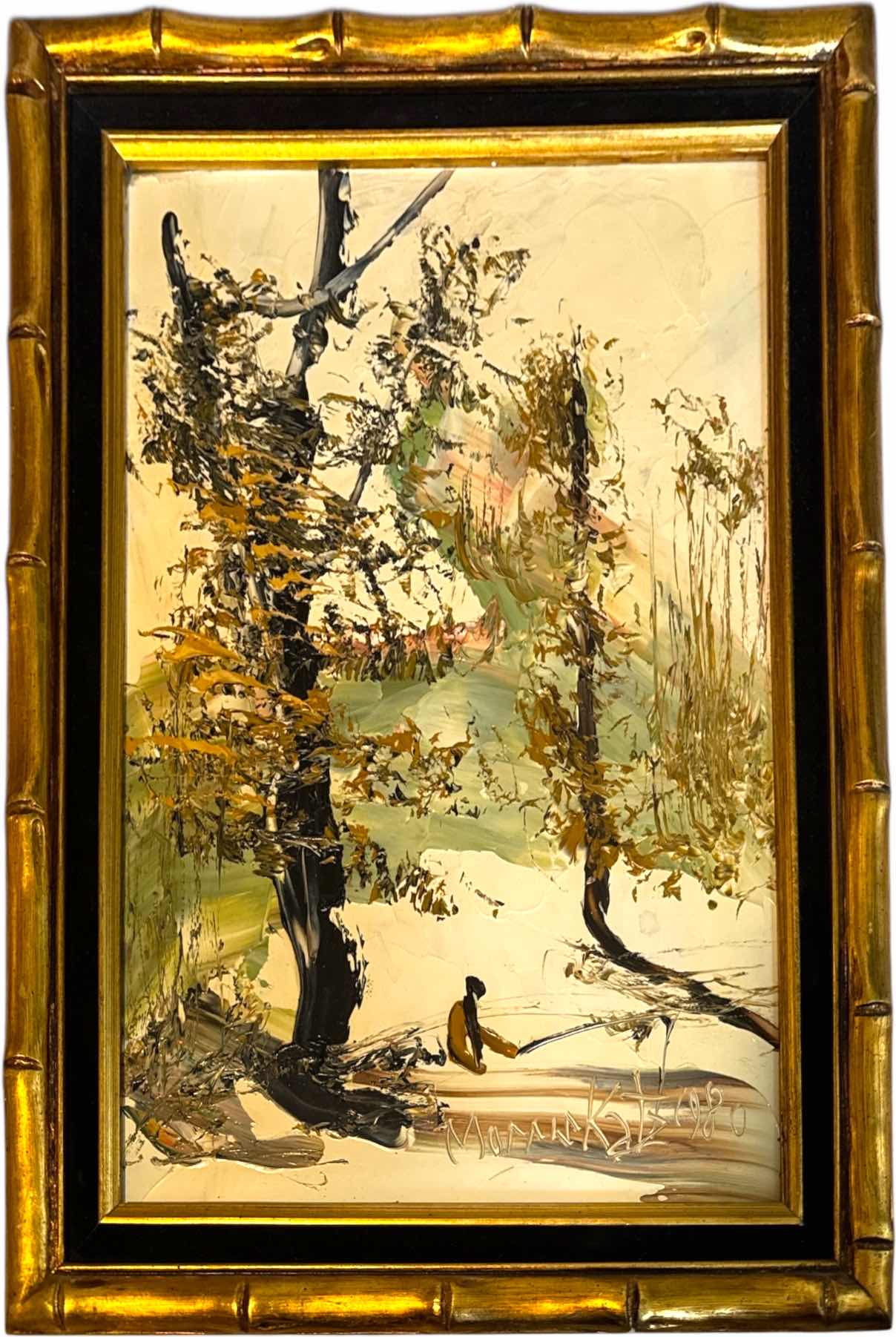 Photo 1 of VINTAGE WOOD FRAMED OIL PAINTING AUTUMN LEAVE BY MORRIS KATZ 1980
W15” X L19”

$100