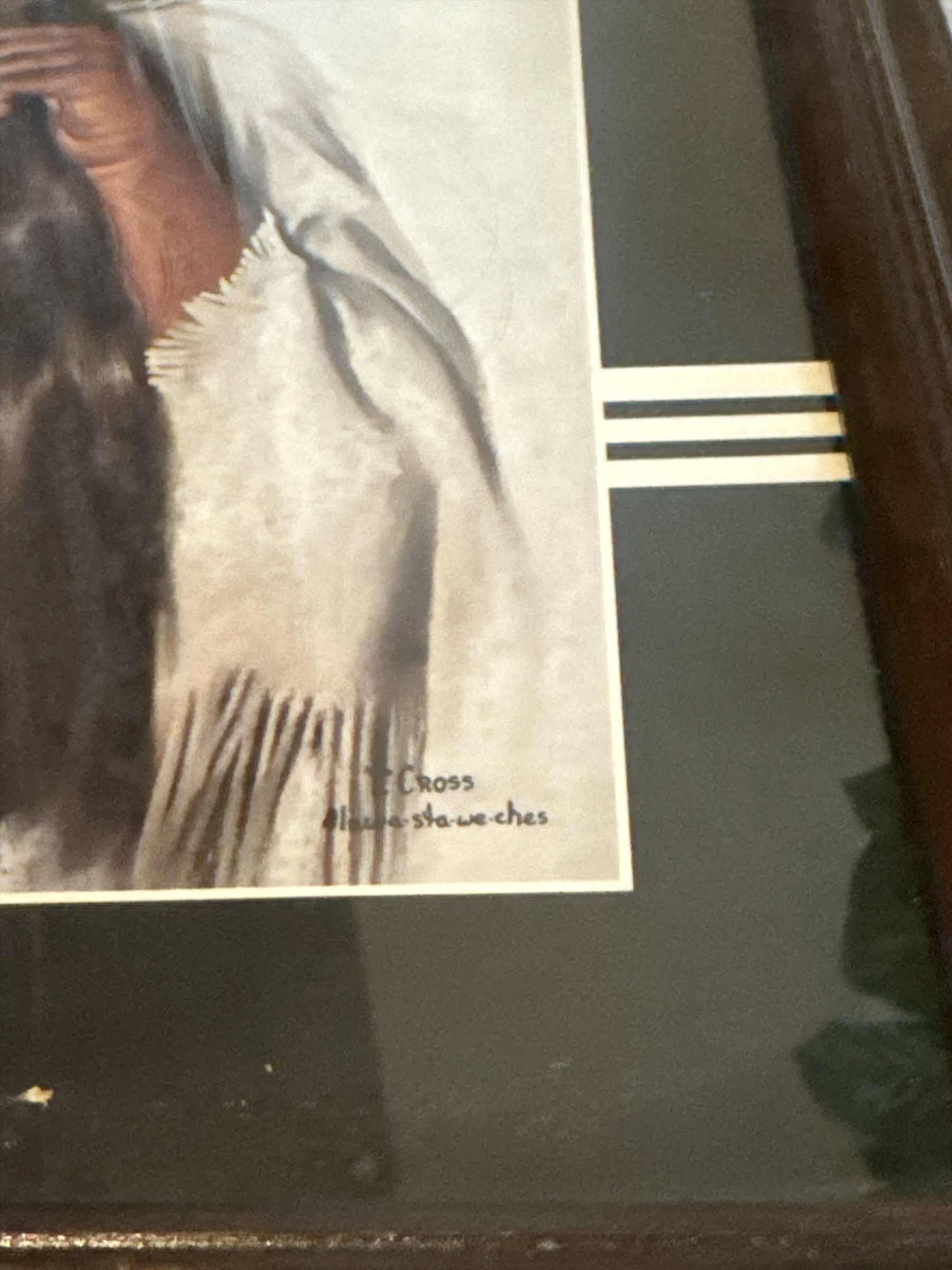 Photo 1 of VINTAGE WOODEN FRAMED ART PRINT BY PENNI ANN CROSS 1981
W19” X L23”

