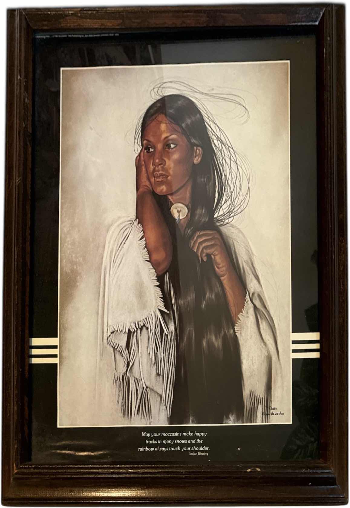 Photo 1 of VINTAGE WOODEN FRAMED ART PRINT BY PENNI ANN CROSS 1981
W19” X L23”

