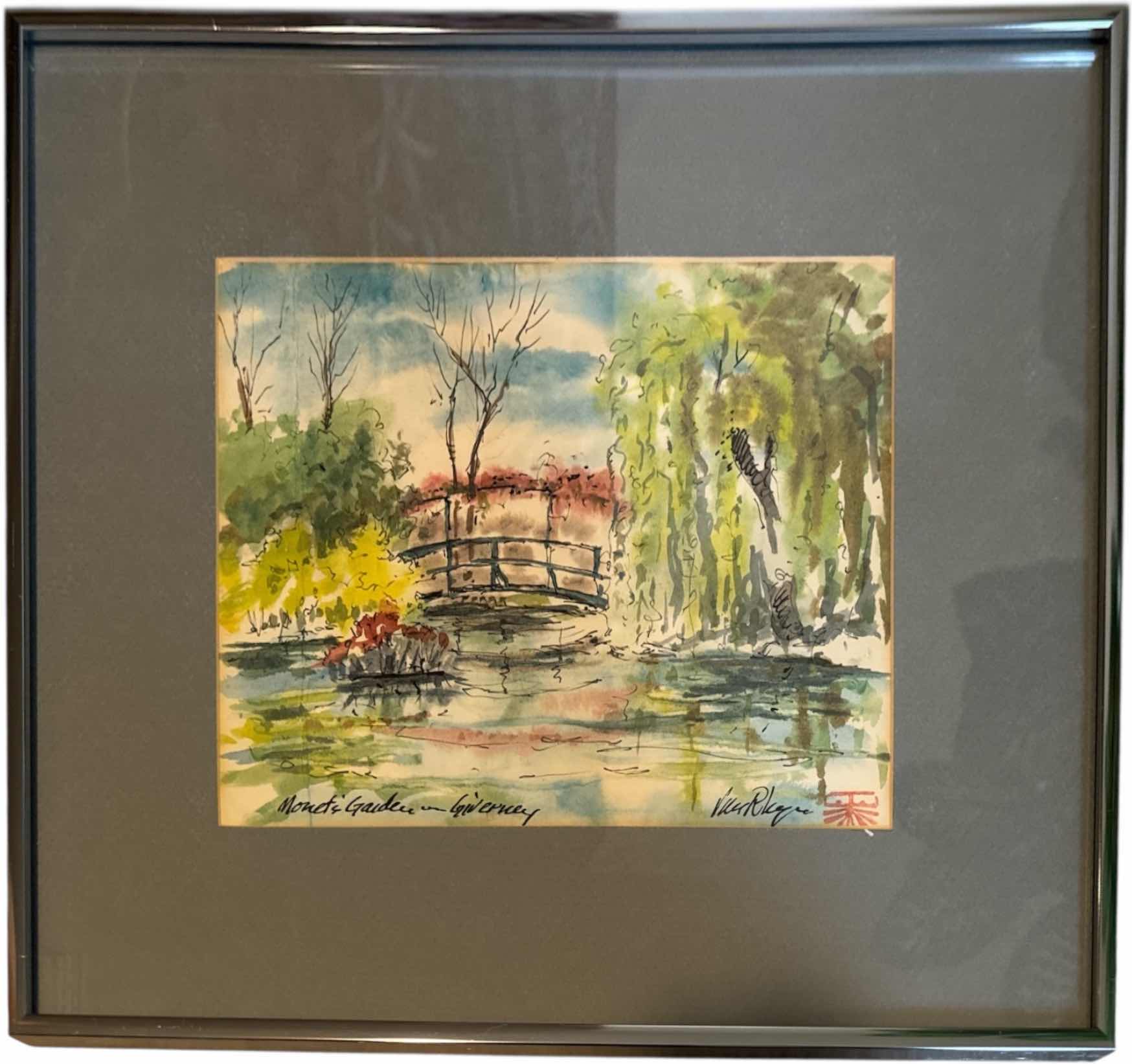Photo 1 of VINTAGE METAL FRAMED WATERCOLOR ART MONETS GARDEN GIVERNY SIGNED
W17.25” X L14.25”
$100