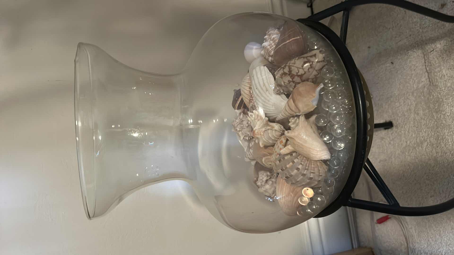Photo 1 of GLASS BOWL WITH METAL STAND H27”