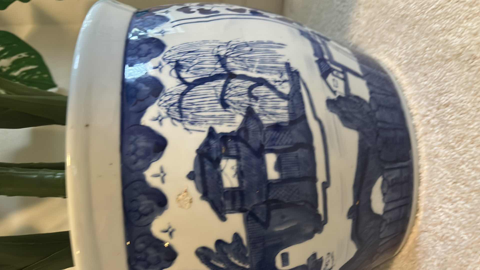 Photo 1 of ASIAN POTTERY WITH PLANT H57”