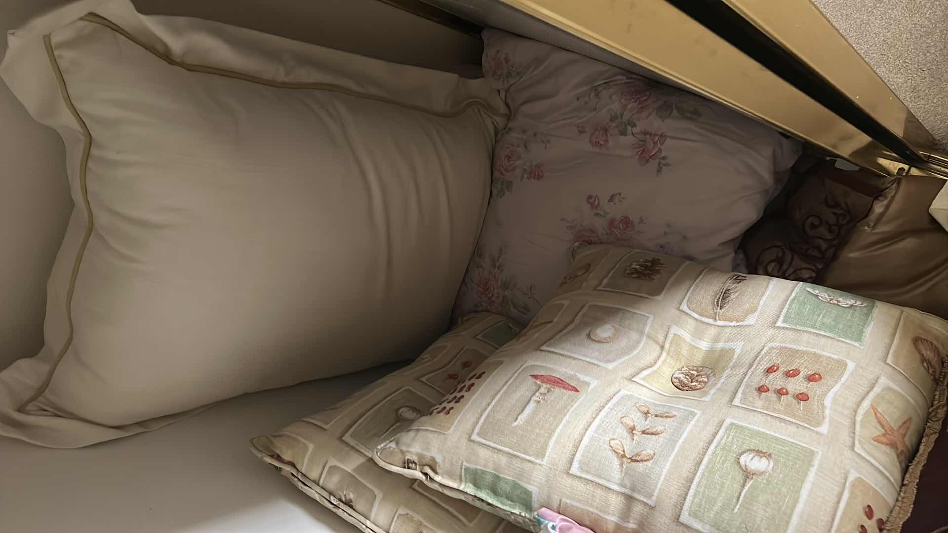 Photo 1 of CONTENTS OF CLOSET ASSORTED DECORATIVE PILLOWS