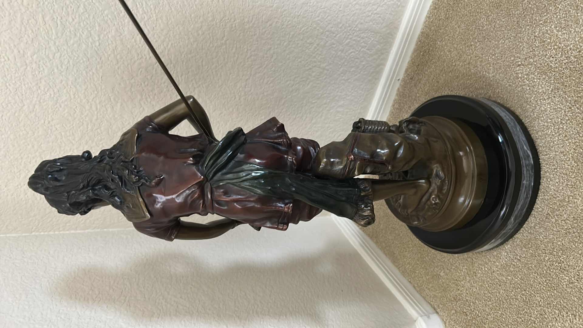 Photo 1 of BRONZE SCULPTURE BY AUGUST MOREAU " THE FISHER GIRL" H 22" VERY HEAVY
 