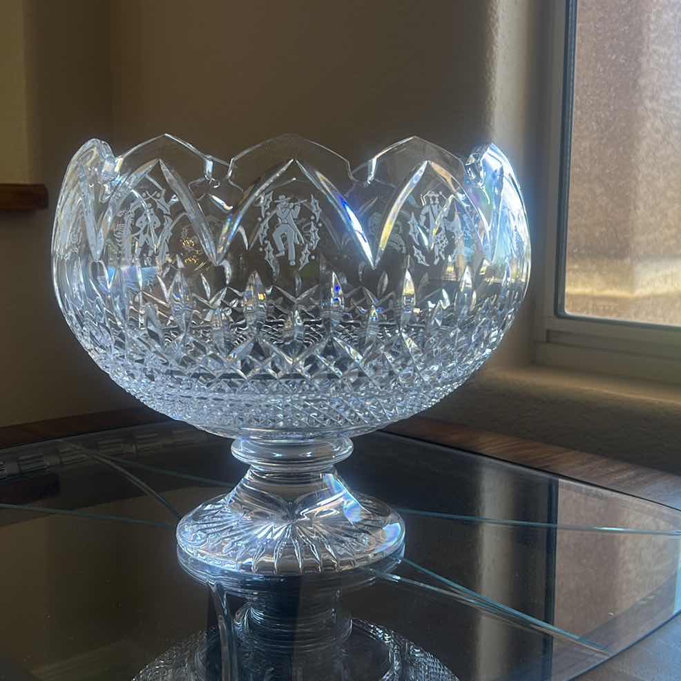 Photo 1 of 12 DAYS PUNCH BOWL, CUT AND ETCHED CRYSTAL MADE IN IRELAND $2500 12” X H10”