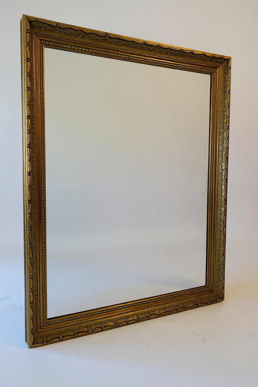 Photo 1 of GOLD ORNATE FRAMED WALL MIRROR 29" X 40"