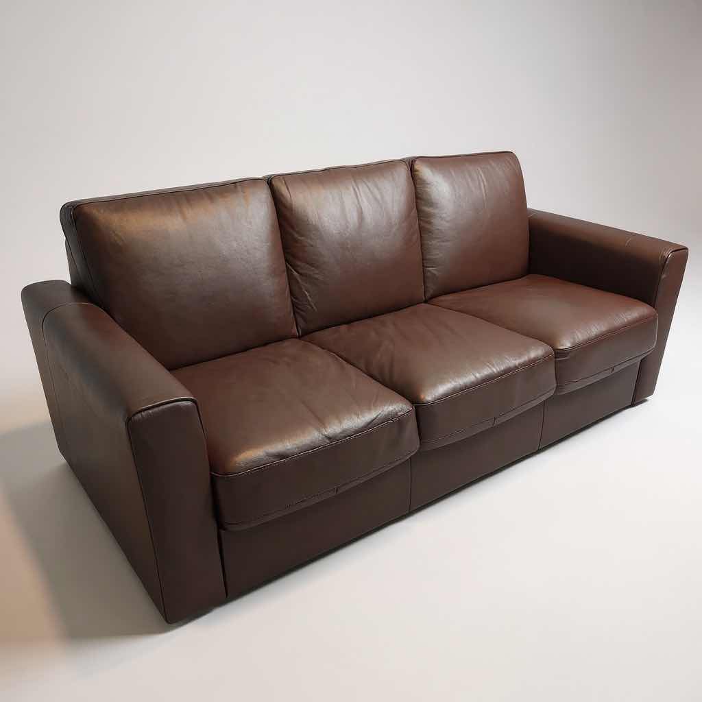 Photo 1 of RC WILLEY BROWN LEATHER QUEEN SLEEPER SOFA 6.5FT 