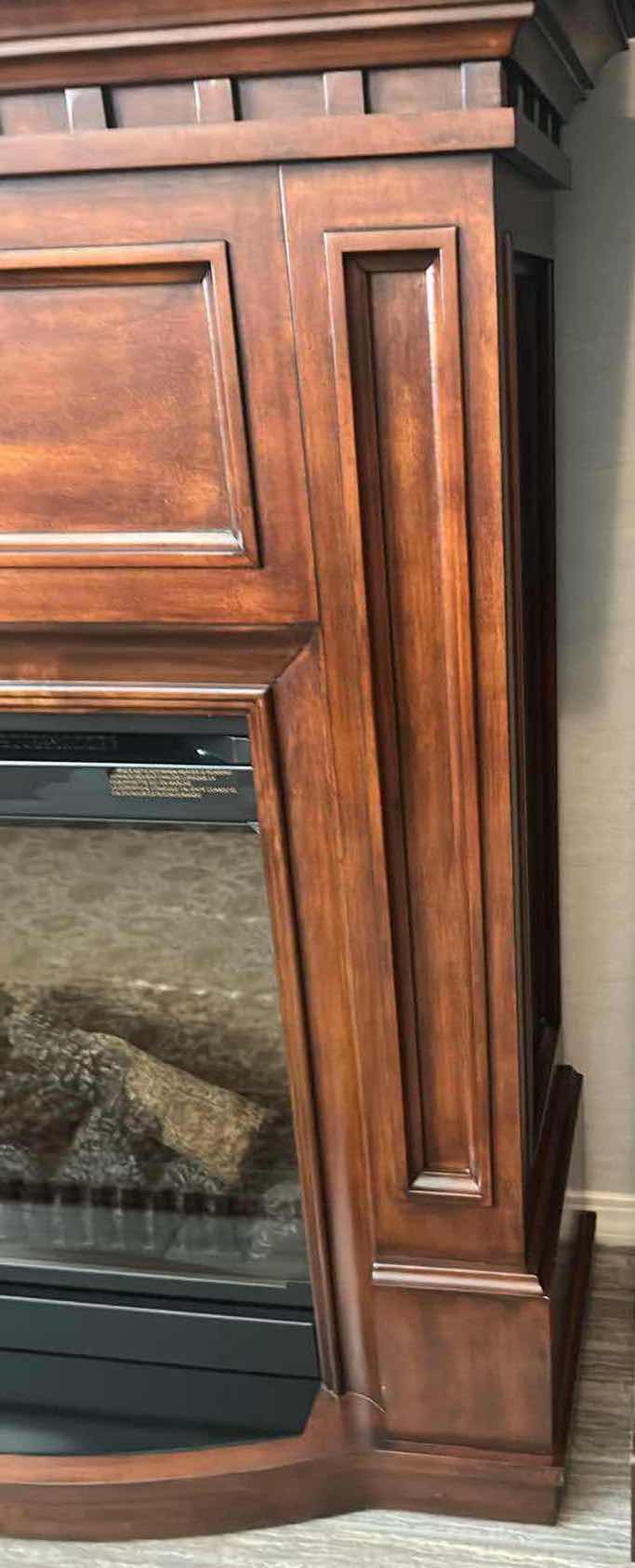 Photo 1 of CHERRYWOOD FINISH ELECTRIC FIREPLACE W MANTEL 34" X 41"