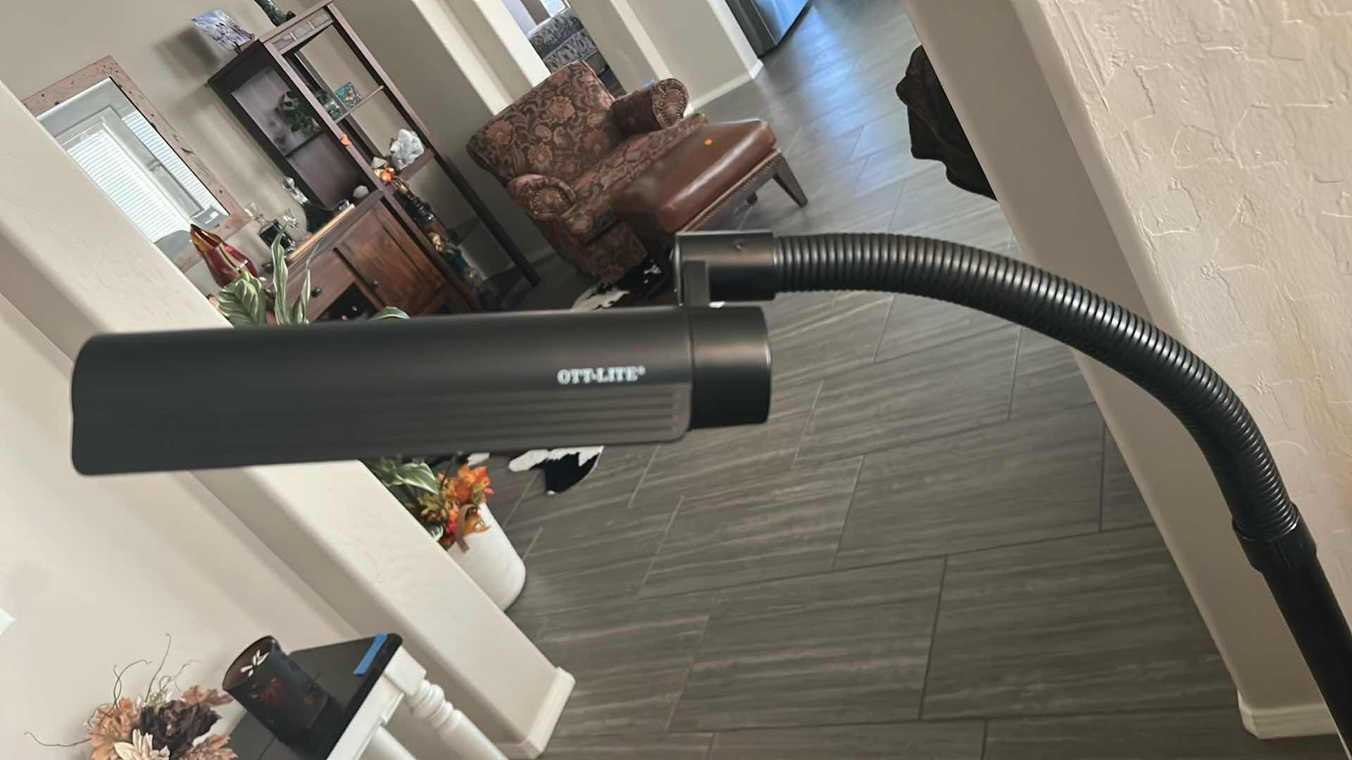 Photo 1 of BLACK GOOSE NECK FLOORLAMP BY OTT-LITE H51"