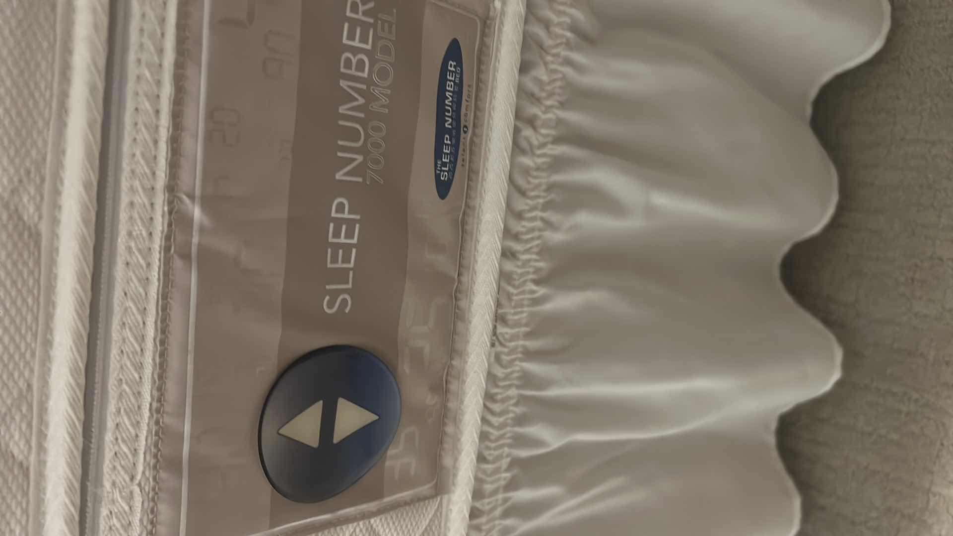 Photo 1 of SLEEP NUMBER QUEEN MATTRESS MODEL 7000 W REMOTE-RUFFLED BED SKIRT & HEADBOARD SOLD SEPARATELY RETAIL $2000
