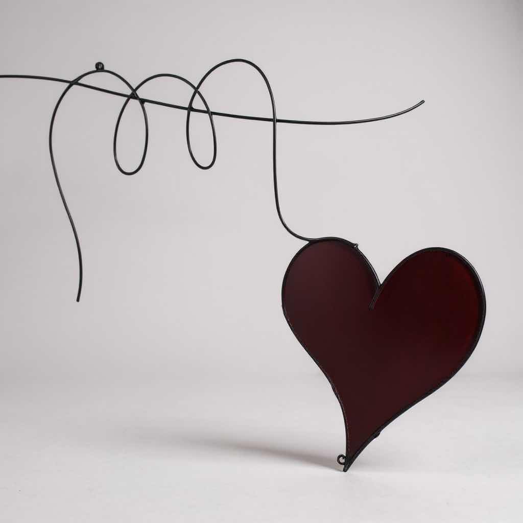 Photo 1 of VINTAGE METAL RED HEART WALL ART W 24"