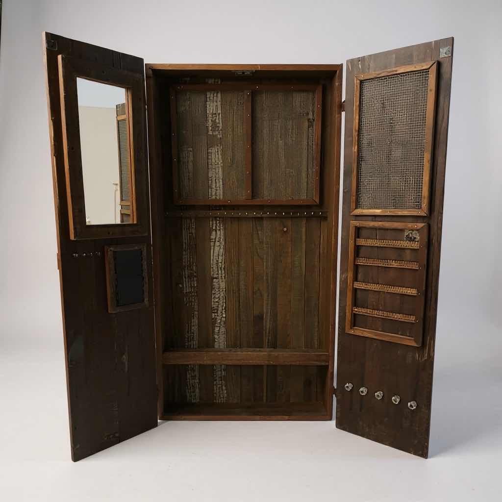 Photo 1 of BERBER WOOD JEWELRY WALL CABINET 24" X 6" H 48"