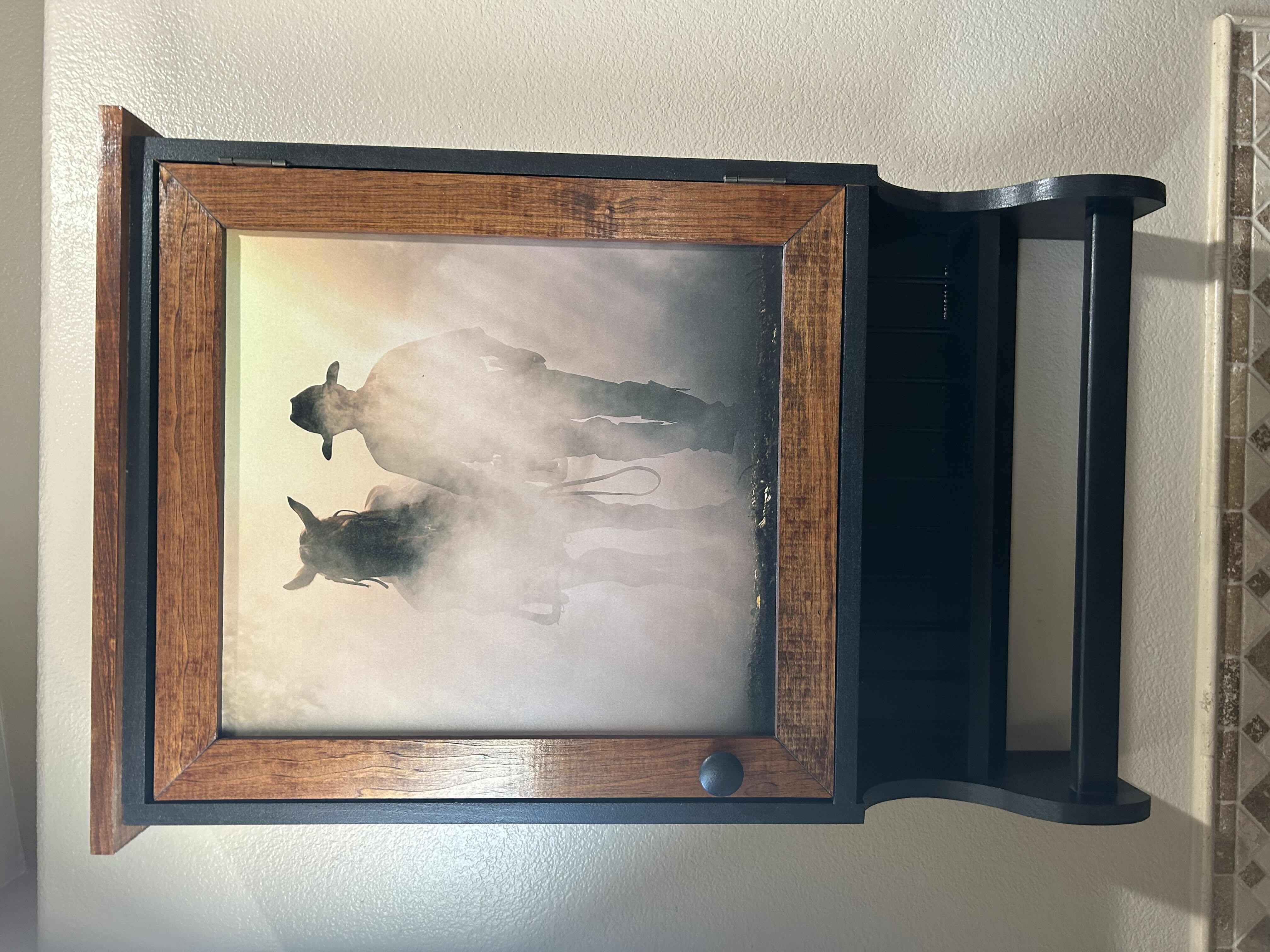 Photo 1 of COWBOY DREAMS WOOD WALL CABINET 24" X 7 " H 35"