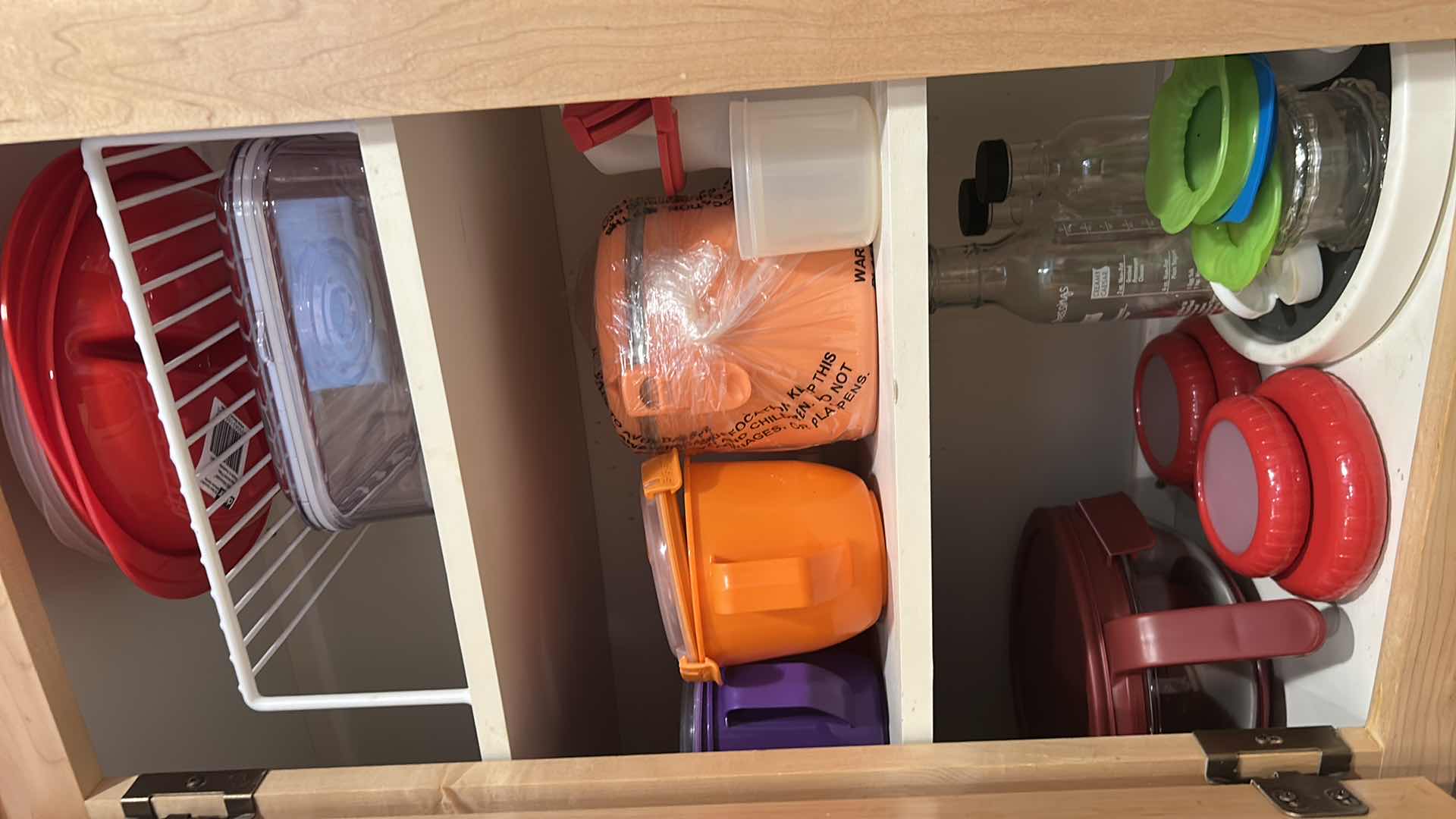 Photo 1 of CONTENTS OF CABINET ASSORTED PLASTIC