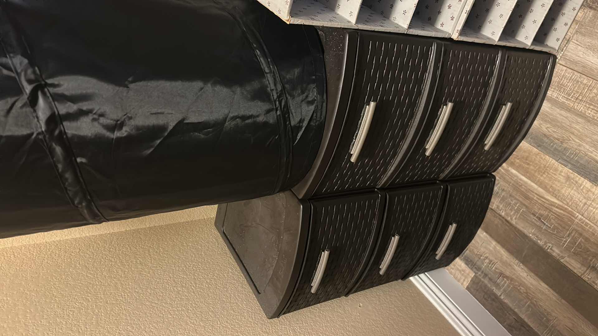 Photo 1 of ASSORTED HANGERS SHOE RACK HAMPER 2 3 - DRAWER PLASTIC CABINET