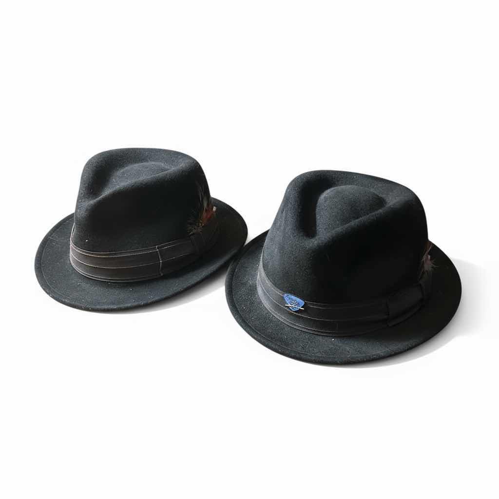 Photo 1 of 2- PROVO WOOL FELT PINCH FRONT FEDORA HATS L&M