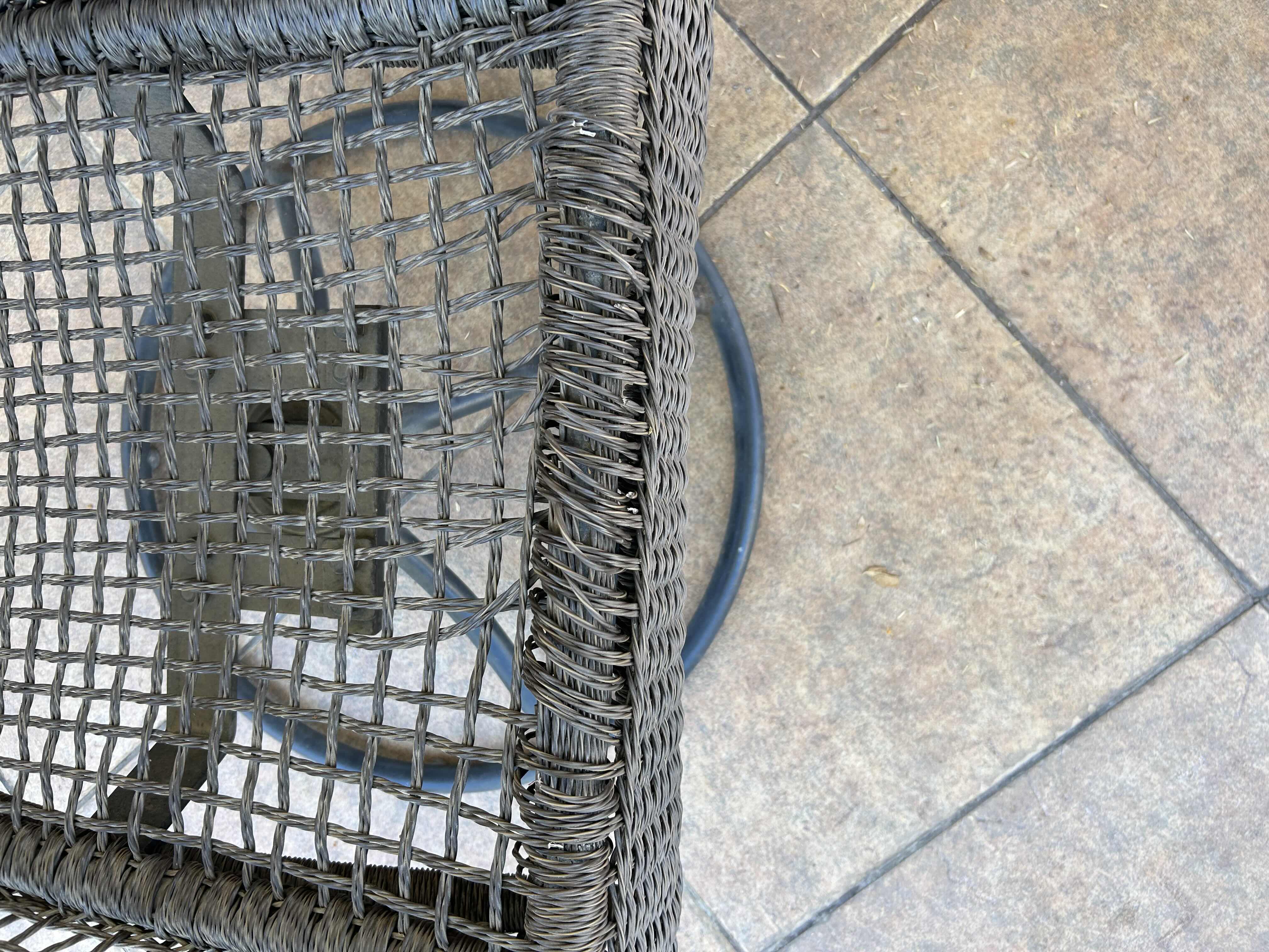 Photo 1 of 2 WOVEN SWIVEL ROCKING OUTDOOR CHAIRS