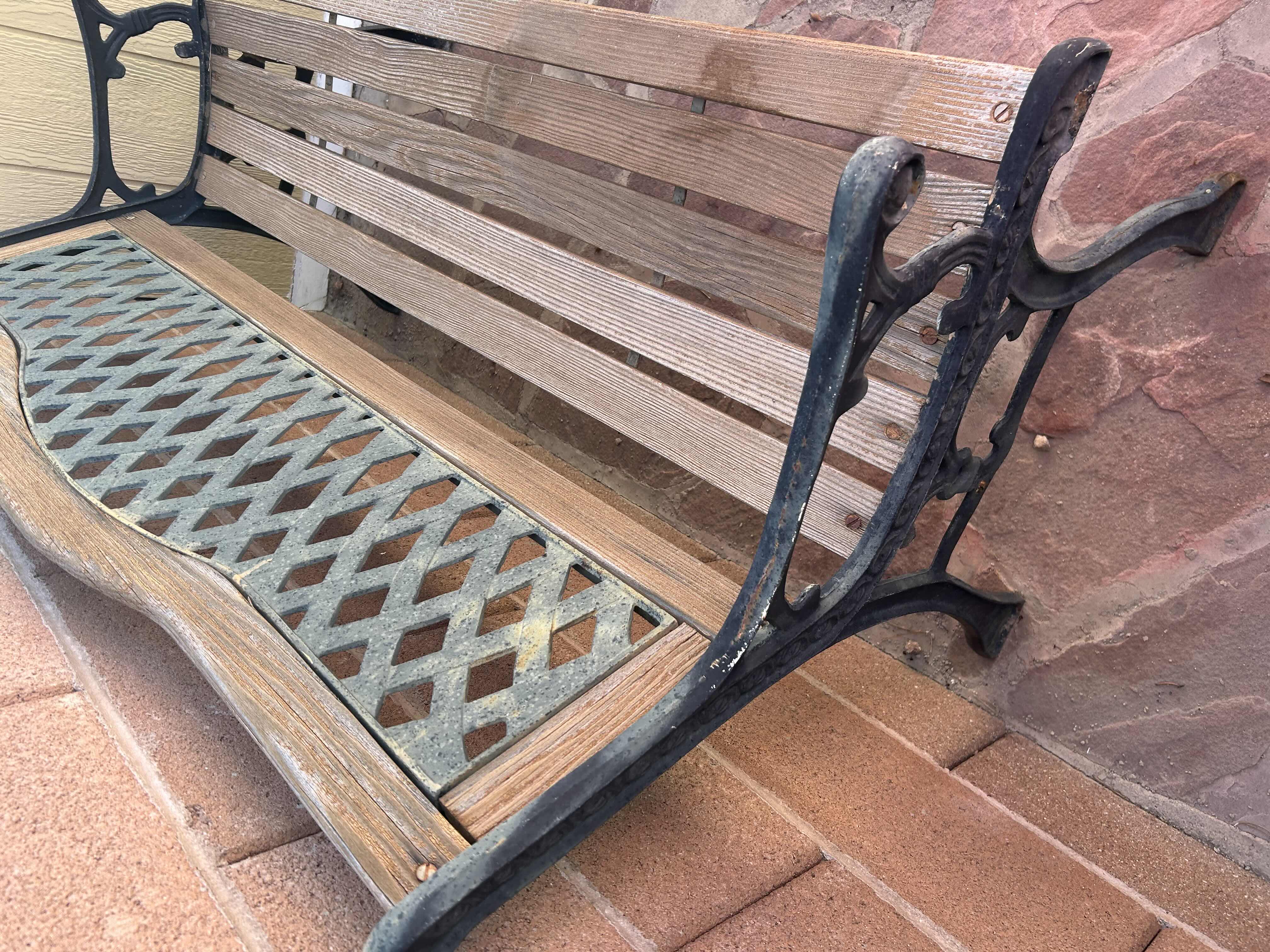 Photo 1 of CAST IRON FRAME GARDEN BENCH 4. 14"