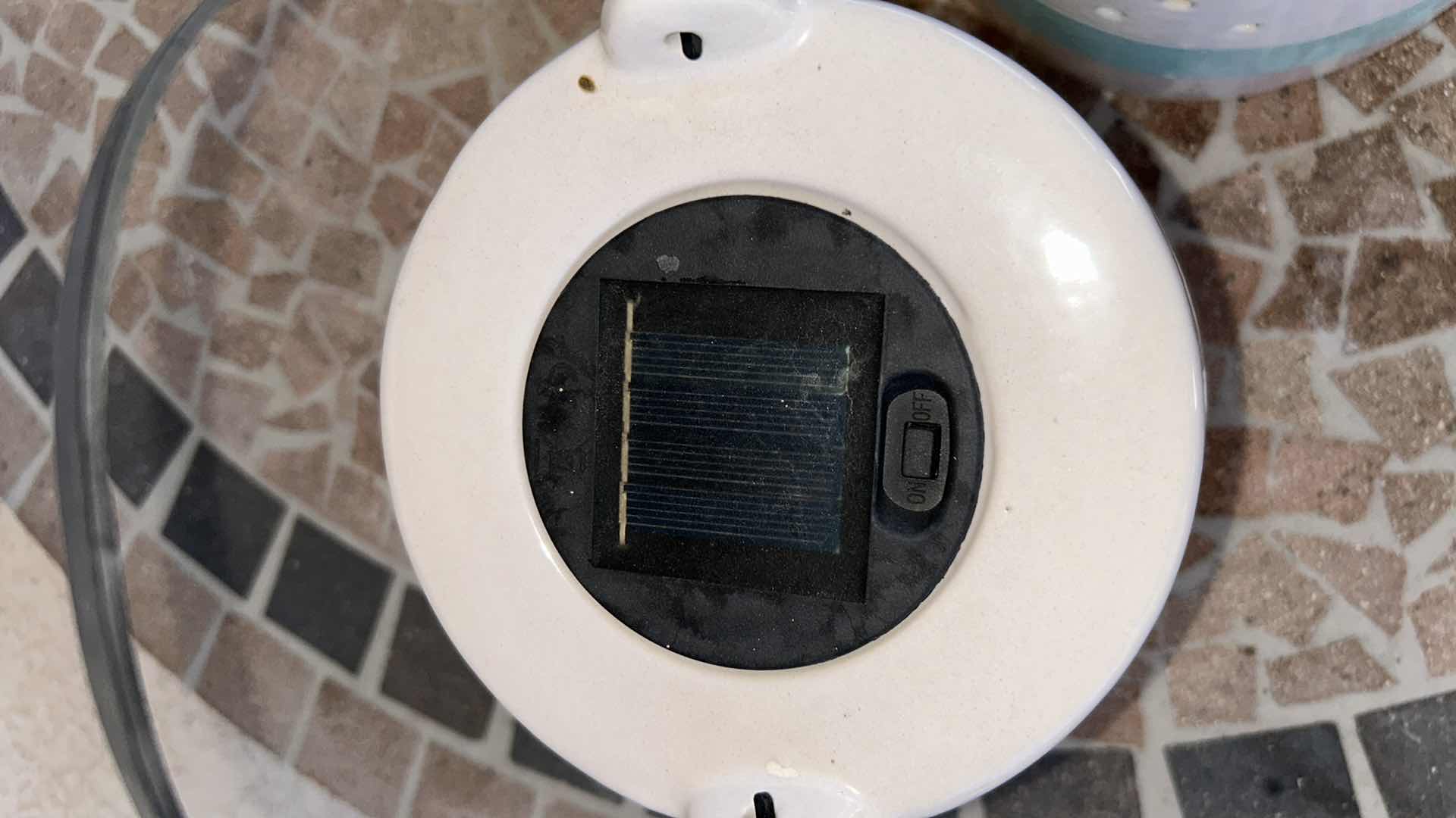 Photo 1 of 2- LIGHTSCAPES ILLUMINATED SOLAR CERAMIC LANTERN H 8"