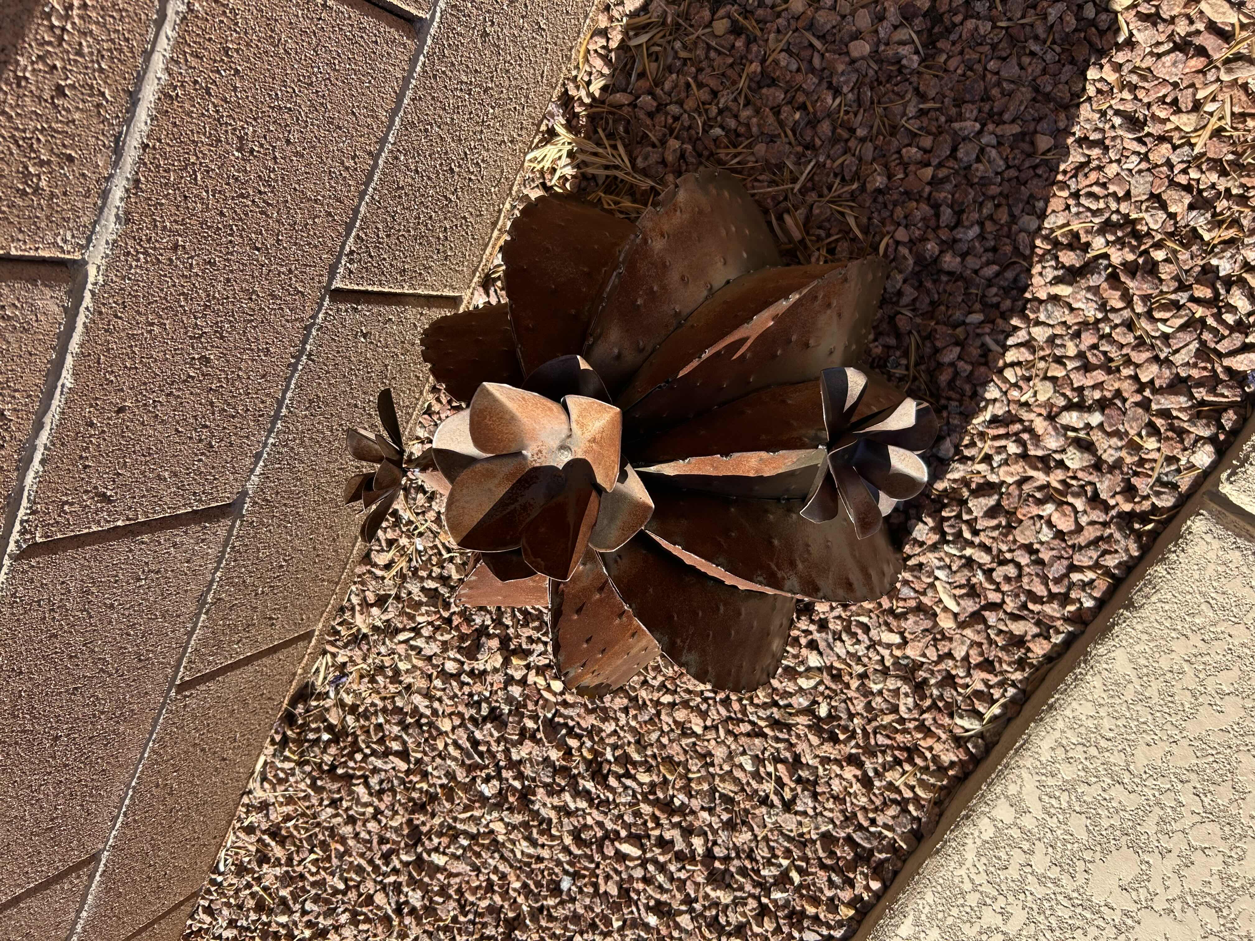 Photo 1 of 2- METAL GARDEN CACTUS H6"