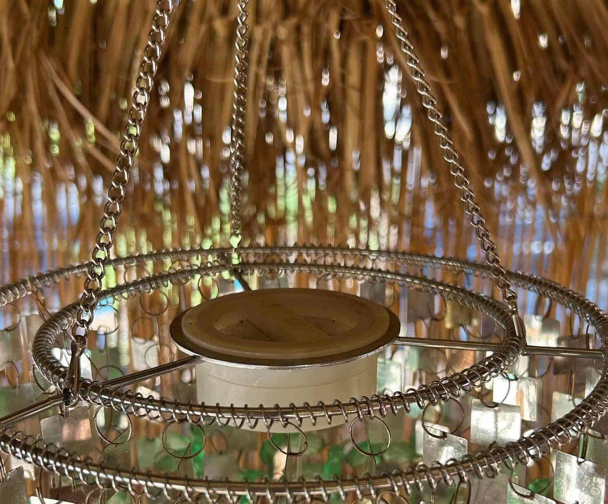 Photo 1 of INNOVATIONS COLOR CHANGING PINK FLOWERS WIND CHIME H 32"