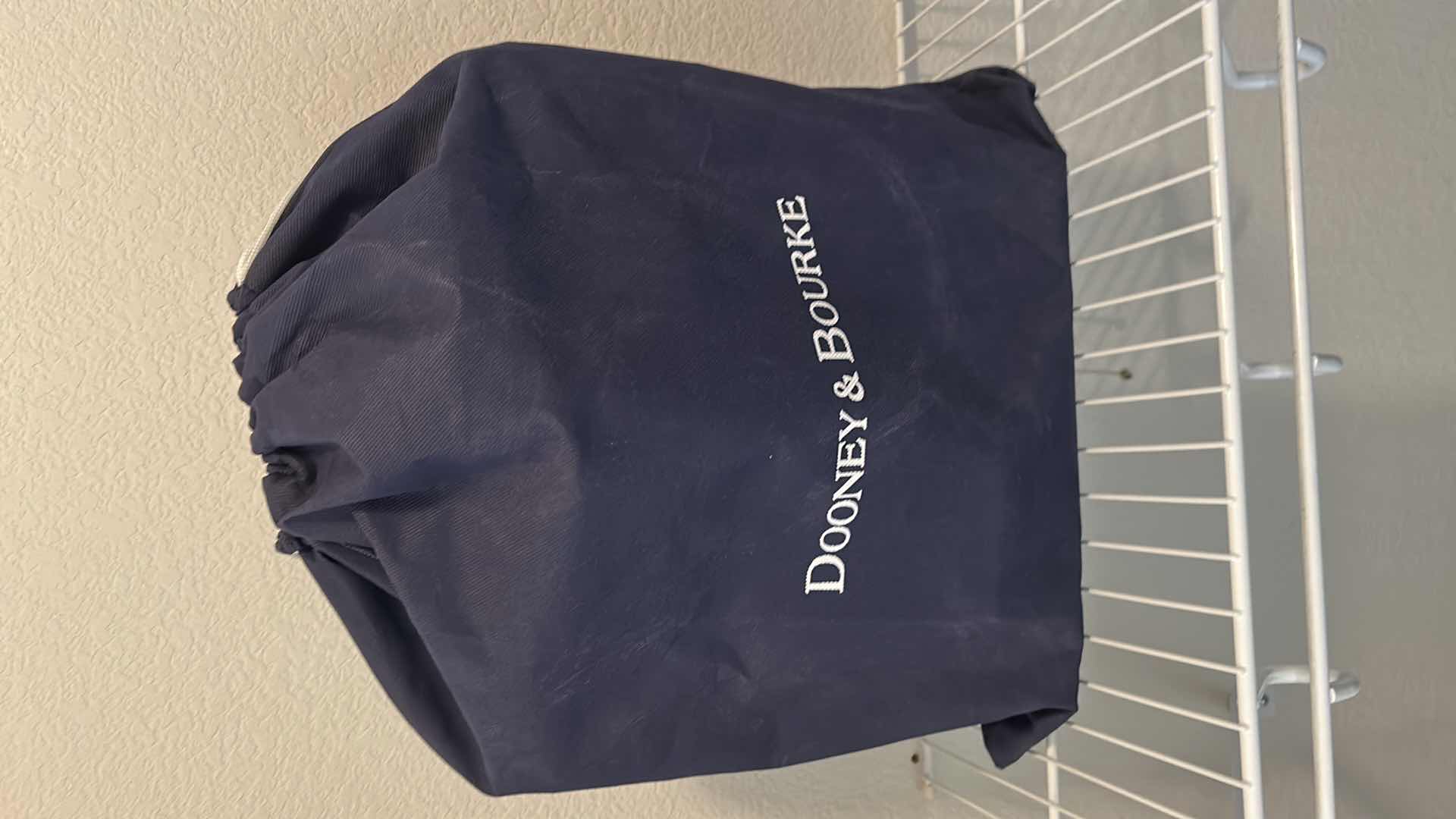 Photo 1 of DOONEY & BOURKE  LILLIANA GREEN WOVEN TOTE W BROWN HANDLES