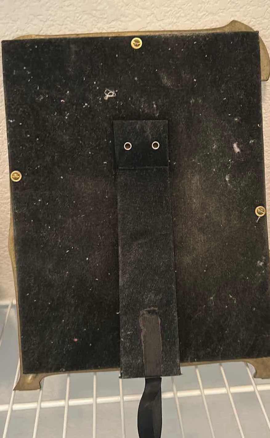 Photo 1 of BRASS " LADY BY THE LAKE" MIRROR STAND 9" X 13" & GLASS TRAY 16"