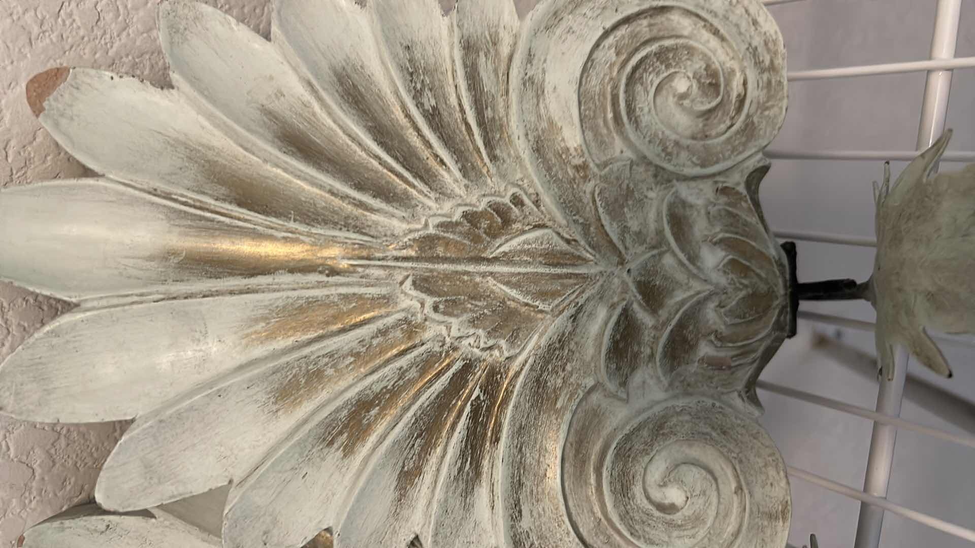 Photo 1 of 2-RESIN LEAF WALL SCONCES