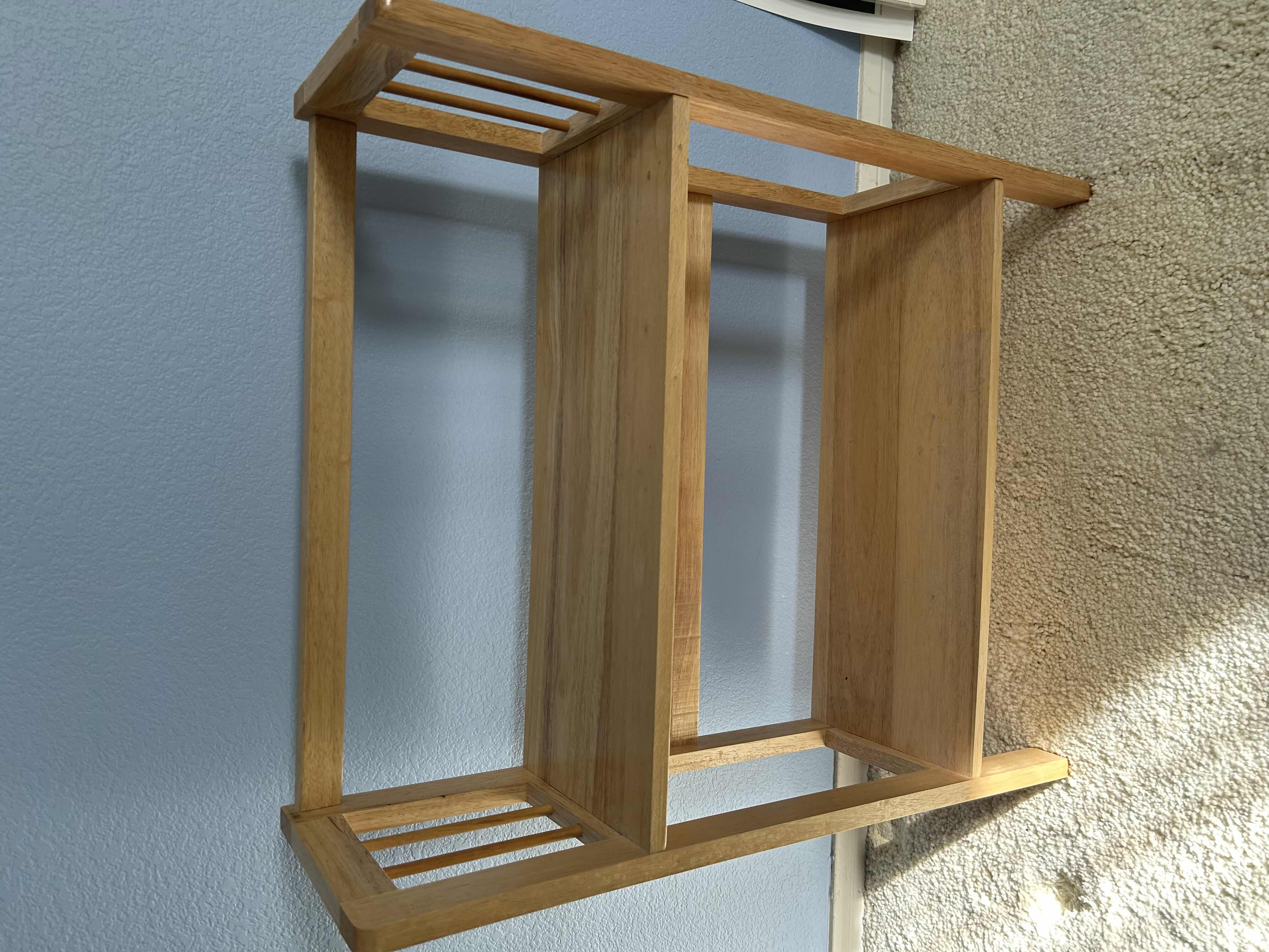 Photo 1 of 2- CORNER SHELF H 43" & BOOK SHELF 25" X 28"