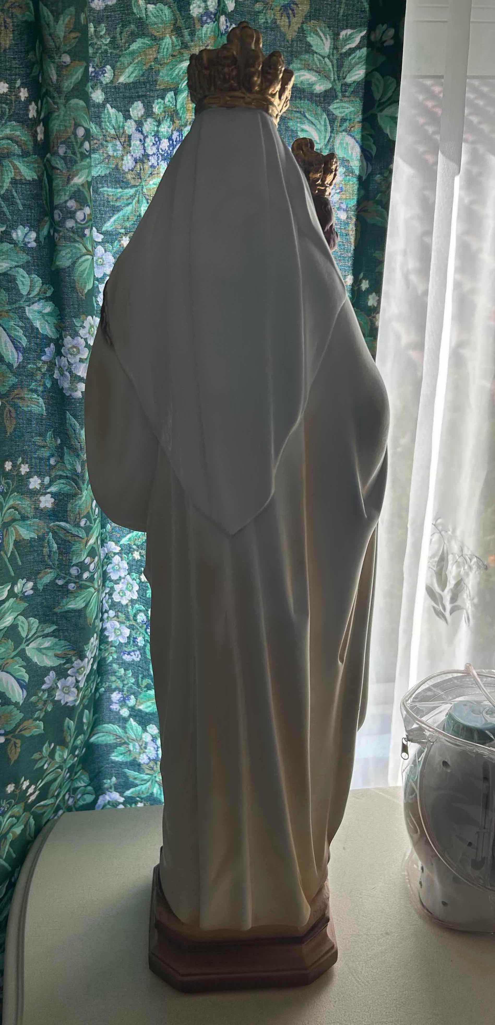 Photo 1 of RESIN STATUE OF OUR LADY OF MOUNT CARMEL H 27"