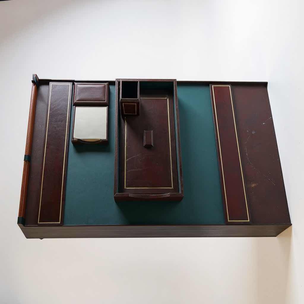 Photo 1 of 4PC DESK SET W BLOTTER