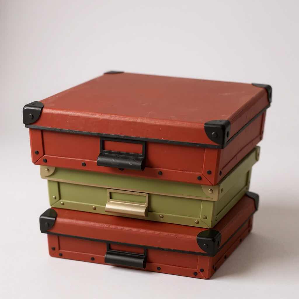 Photo 1 of 3- VINTAGE STYLE STORAGE BOXES 10"X10"