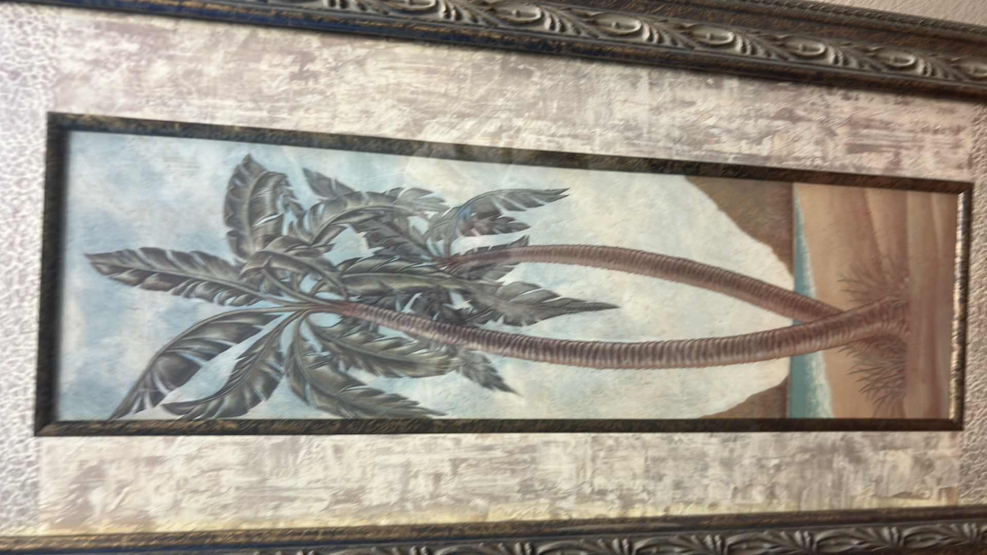 Photo 1 of BAY ISLE COASTAL PALM TREE RESIN FRAMED WALL ART 26" X 40"