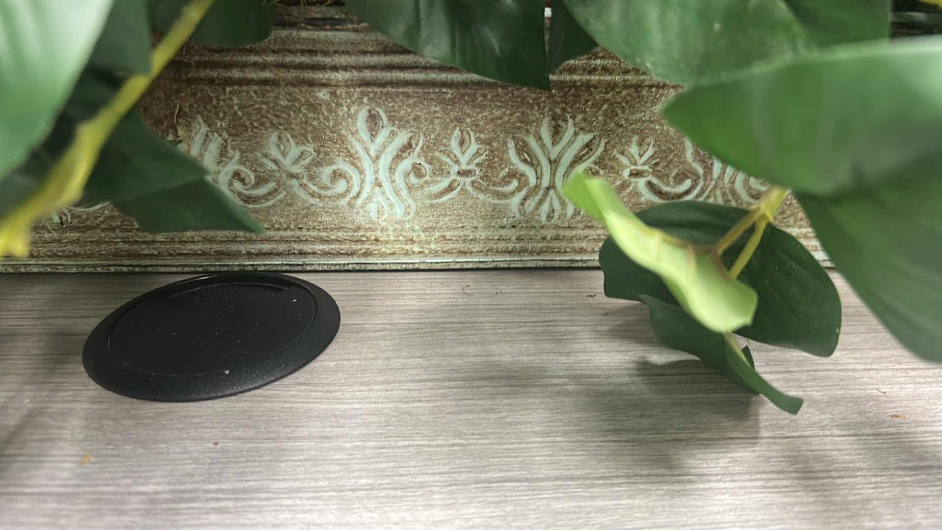 Photo 1 of MIXED ARTIFICIAL GREENERY IN METAL POT W 39"