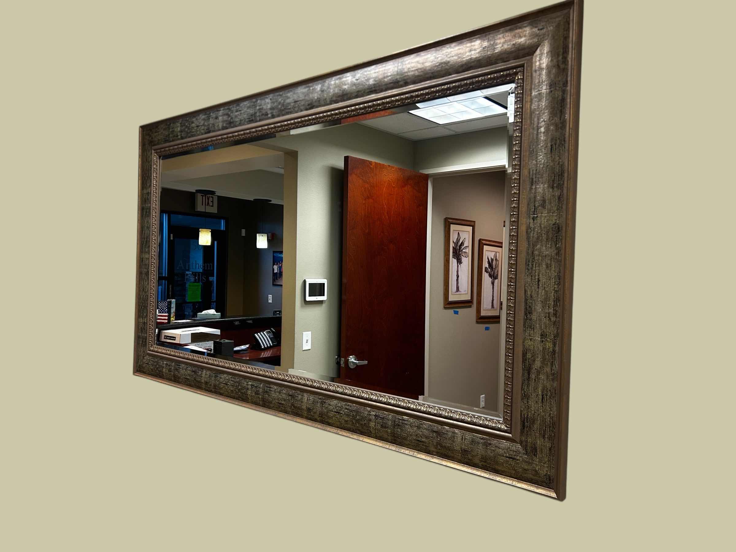 Photo 1 of RESIN FRAMED WALL MIRROR 69" X39"