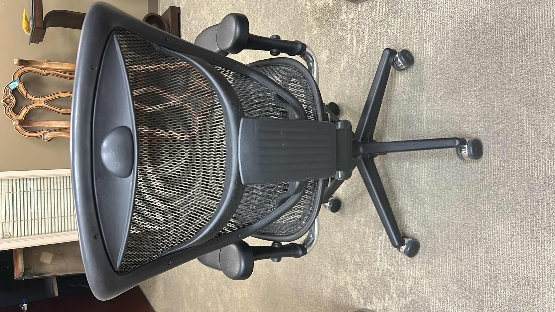 Photo 1 of BLACK SWIVEL ERGONOMIC MESH MID BACK OFFICE CHAIR