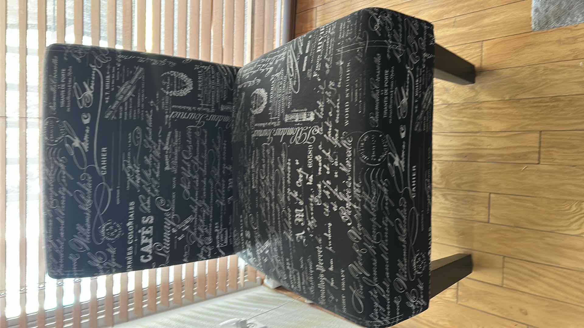 Photo 1 of LINON LILLIAN LINEN UPHOLSTERED SIDE CHAIR W MAHOGANY FEET