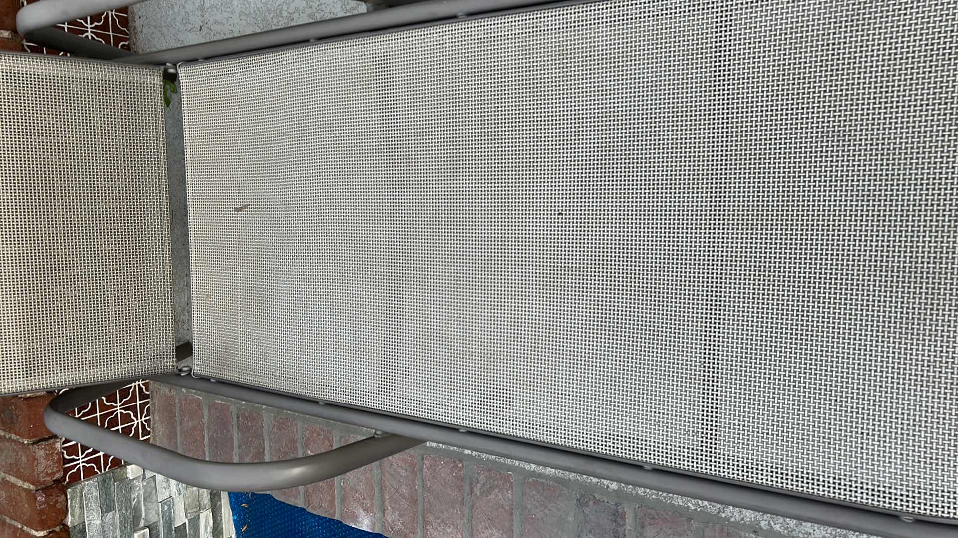 Photo 1 of TAN METAL FRAME STATIONARY CHAISE LOUNGE CHAIR W TAN SLING