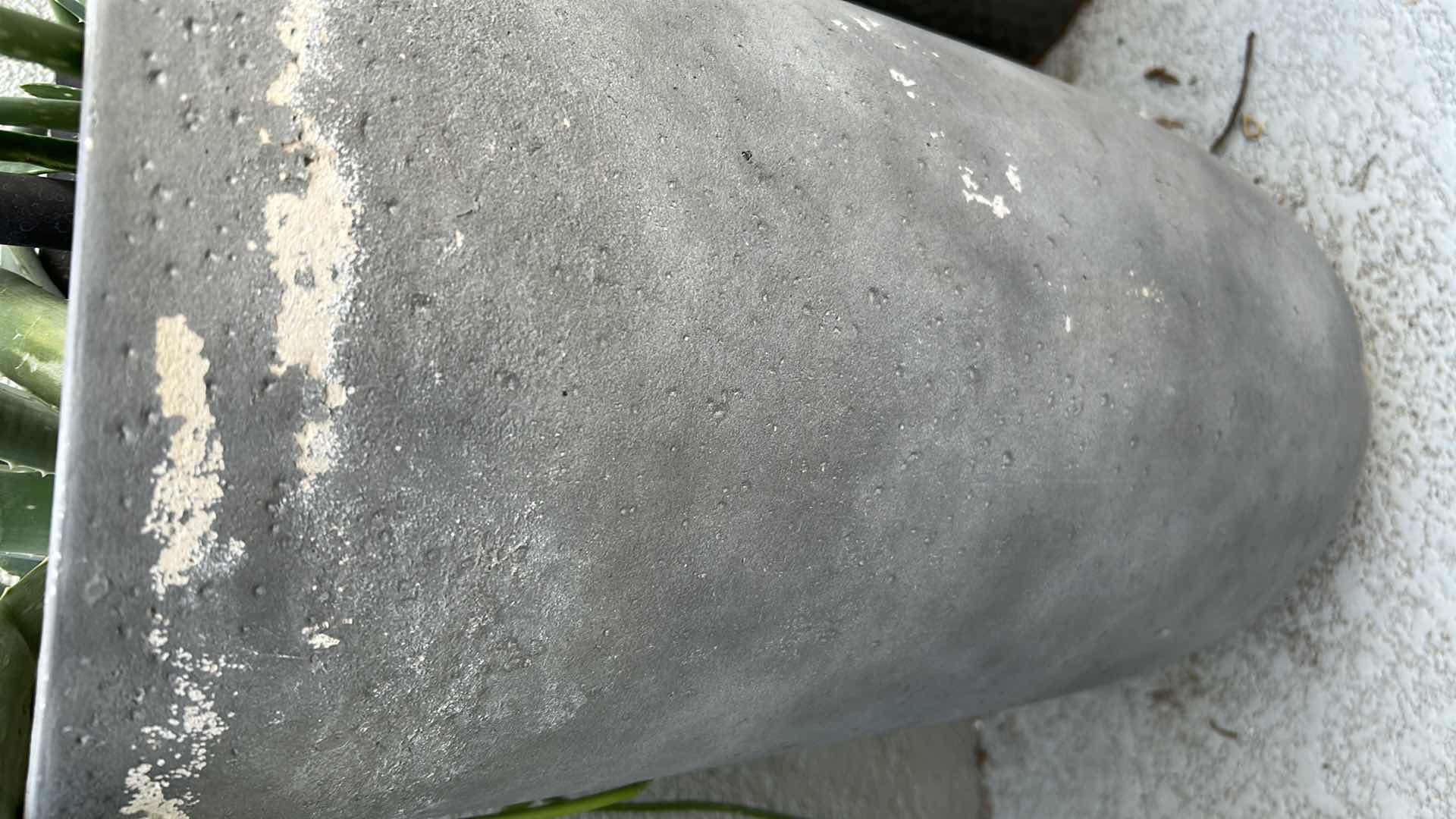 Photo 1 of GREY PLASTER POT W CACTUS H 28"