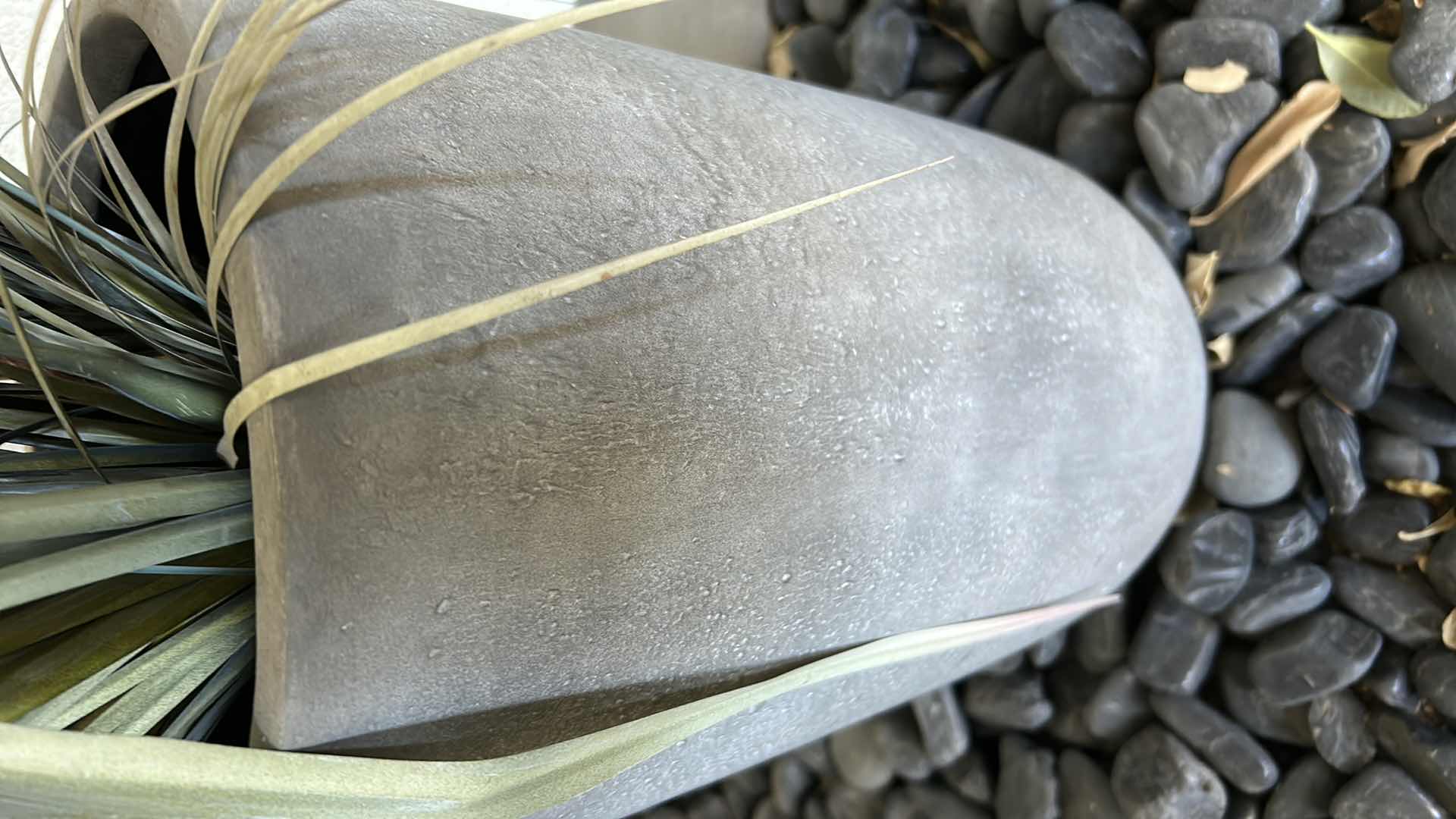 Photo 1 of QL DESIGN FAUX DOGTAIL GRASS POTTED PLANT IN DISTRESSED ZINC POT H 17"