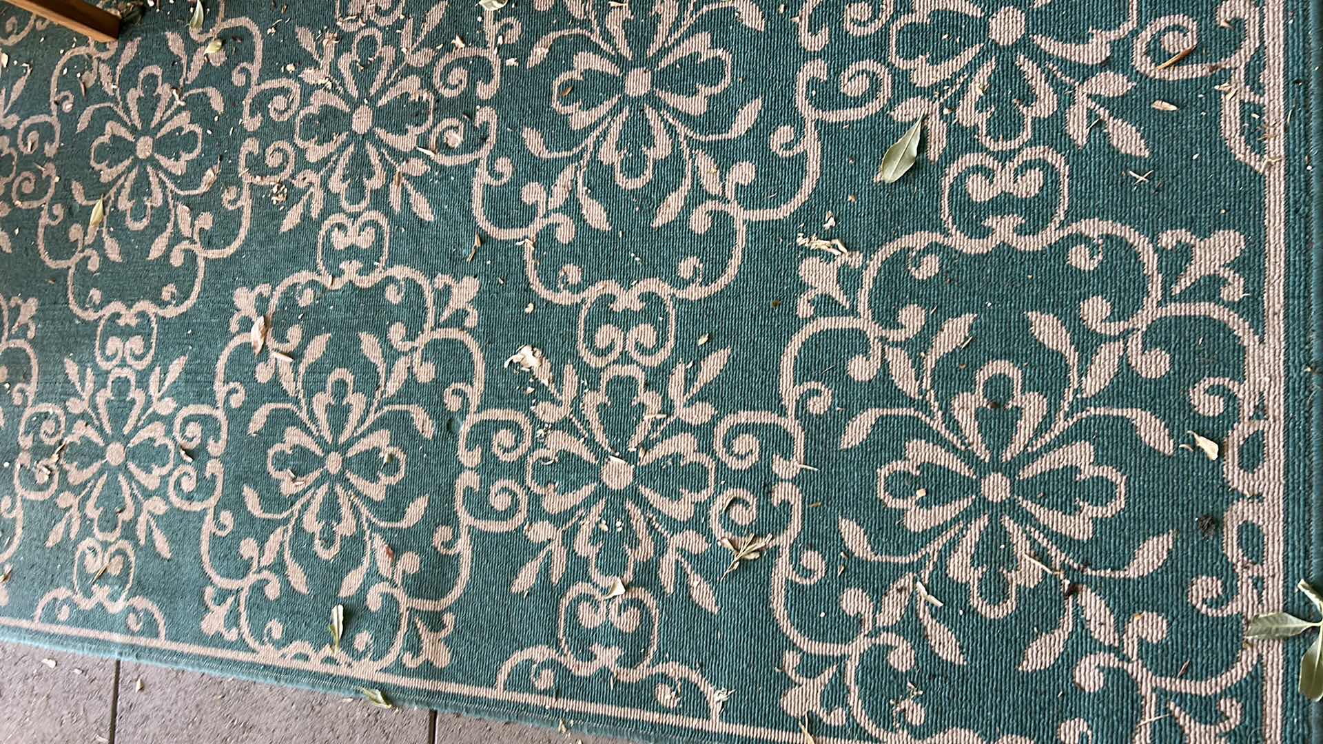 Photo 1 of TURQUOISE OUTDOOR RUG 88" X 61"