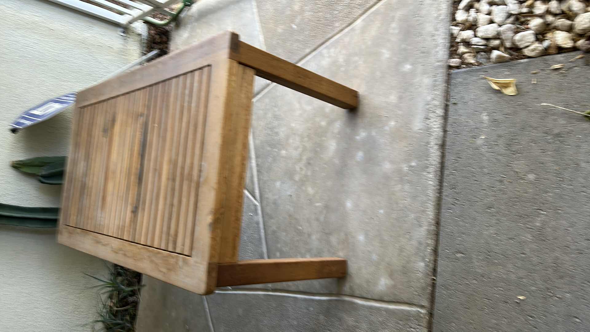 Photo 1 of WOODEN OUTDOOR TABLE 41" X 17" H 15"