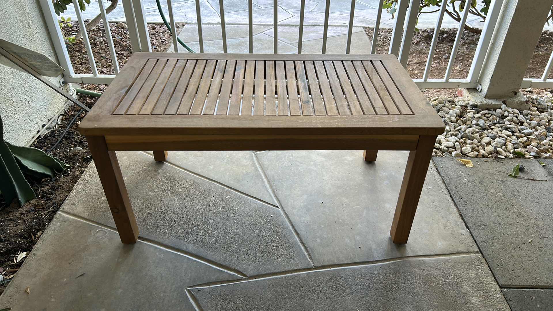 Photo 1 of WOODEN OUTDOOR TABLE 41" X 17" H 15"