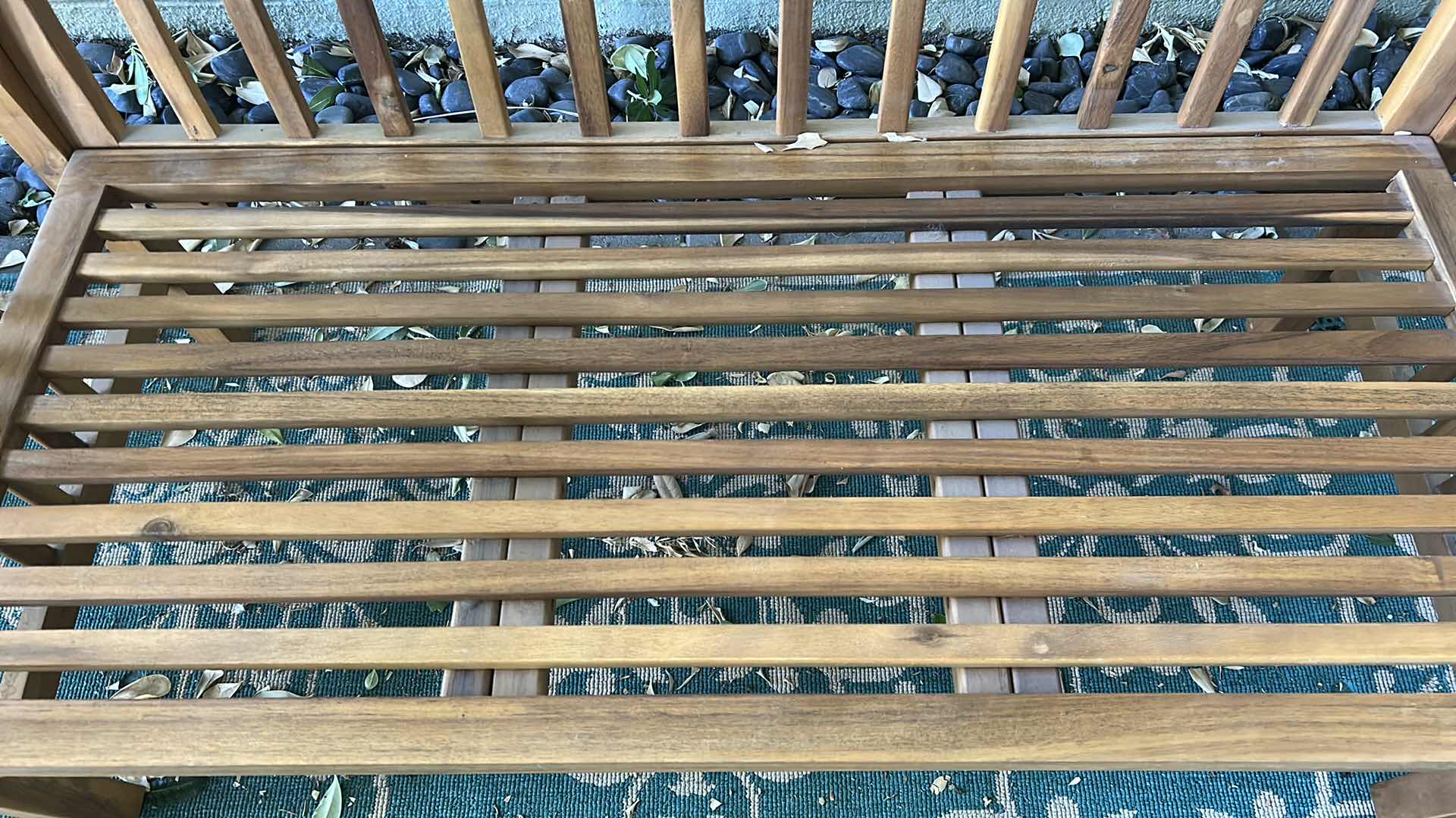 Photo 1 of WOODEN OUTDOOR BENCH W CUSHION 48" X 24"